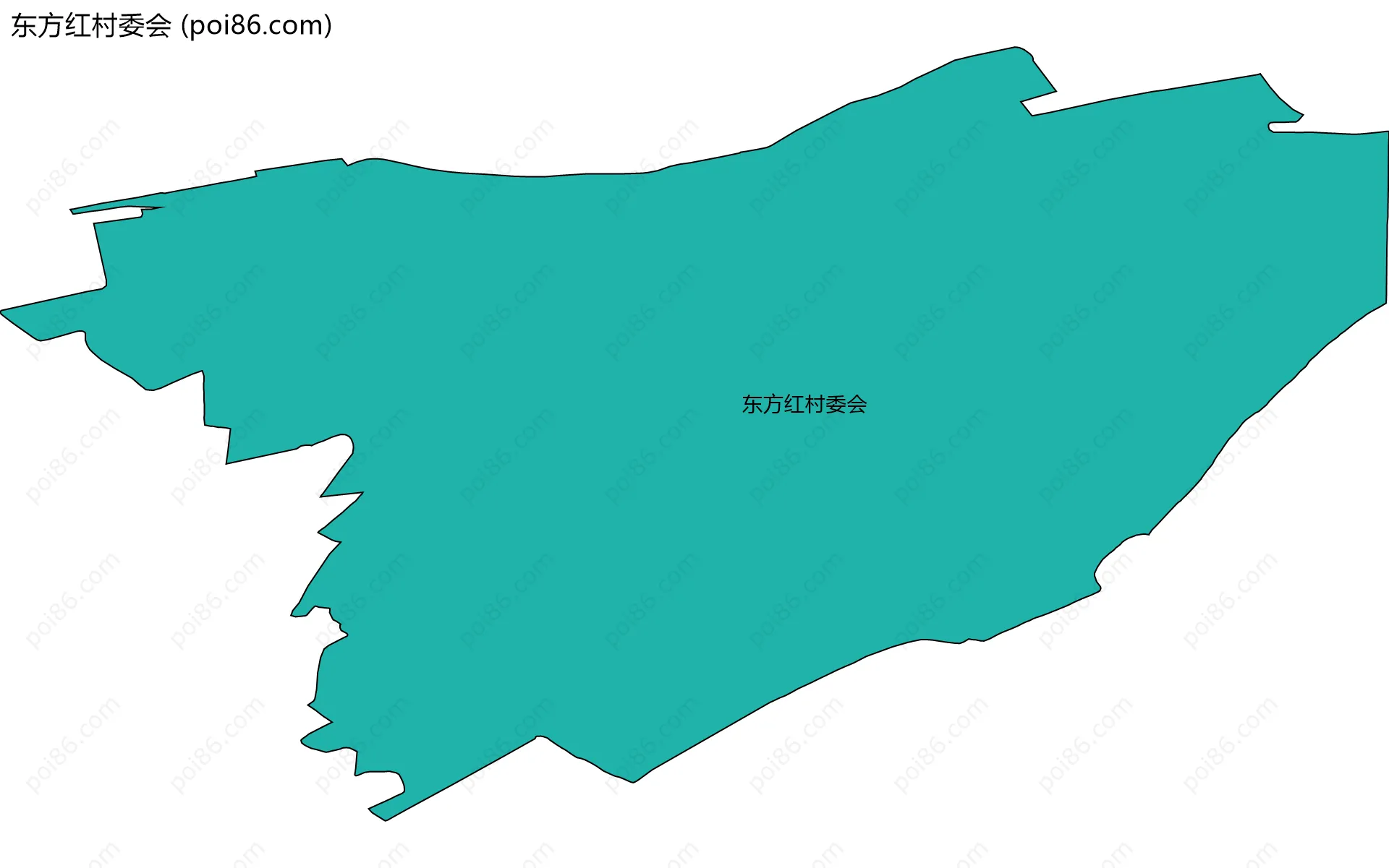 东方红村委会边界地图