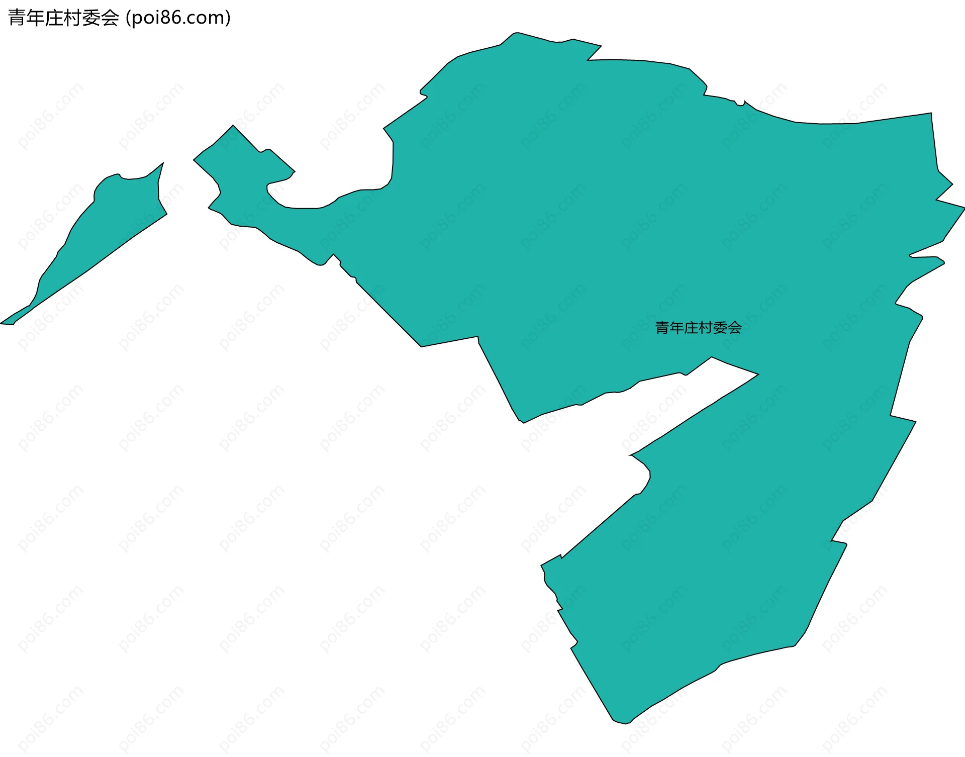 青年庄村委会边界地图