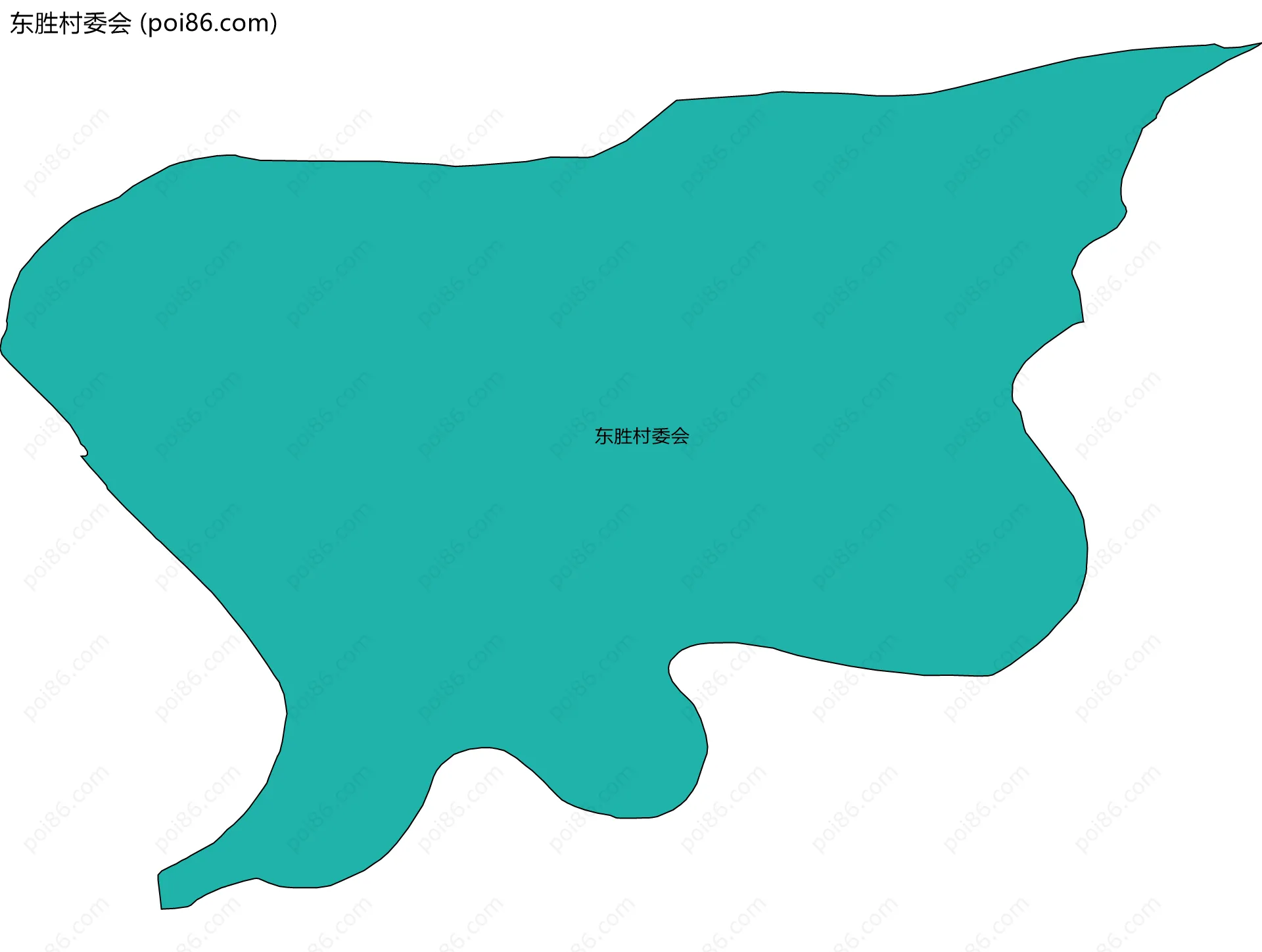 东胜村委会边界地图