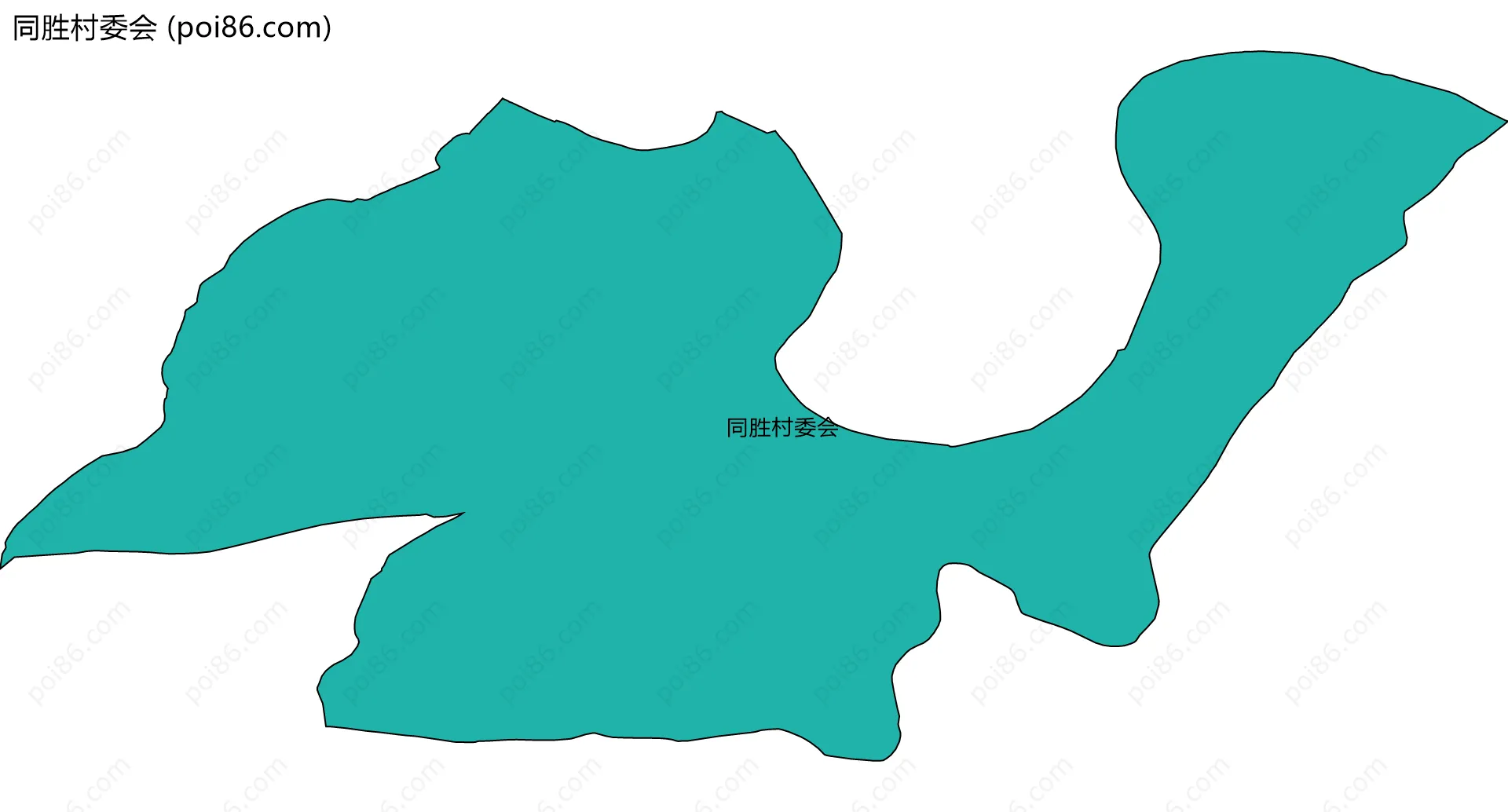 同胜村委会边界地图
