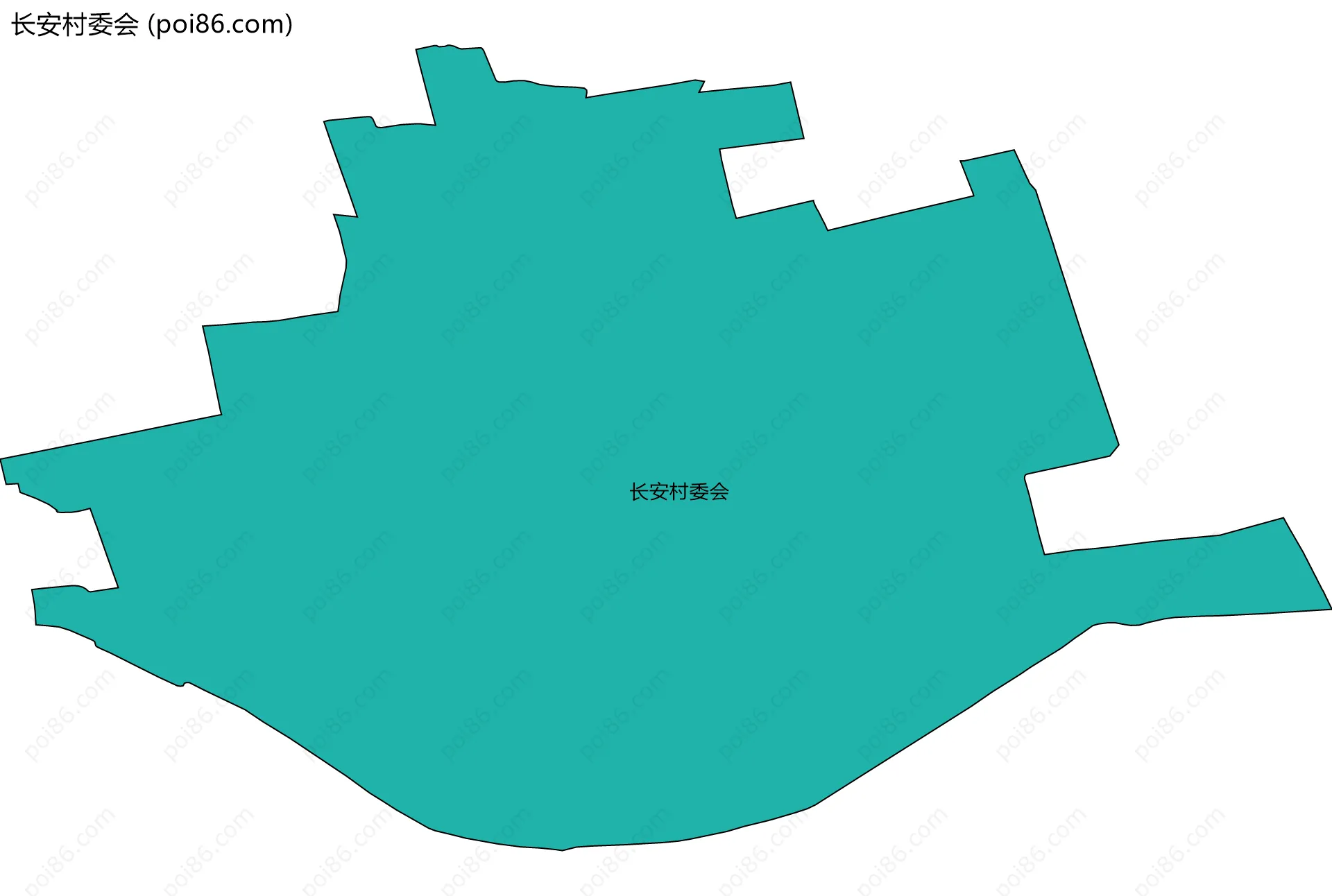 长安村委会边界地图