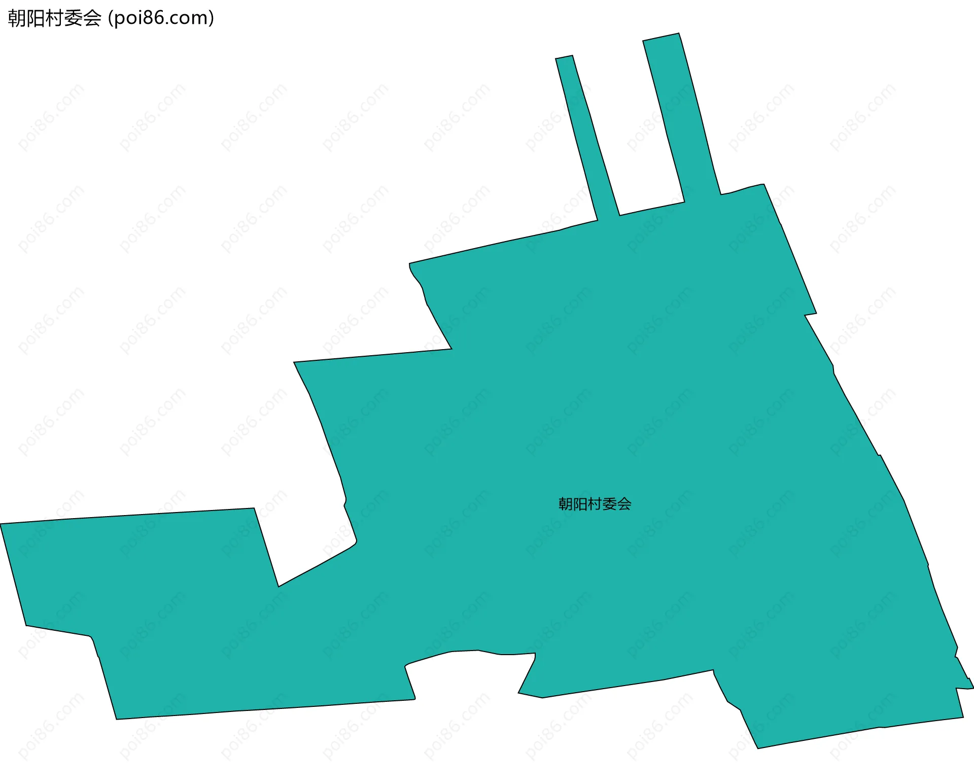 朝阳村委会边界地图