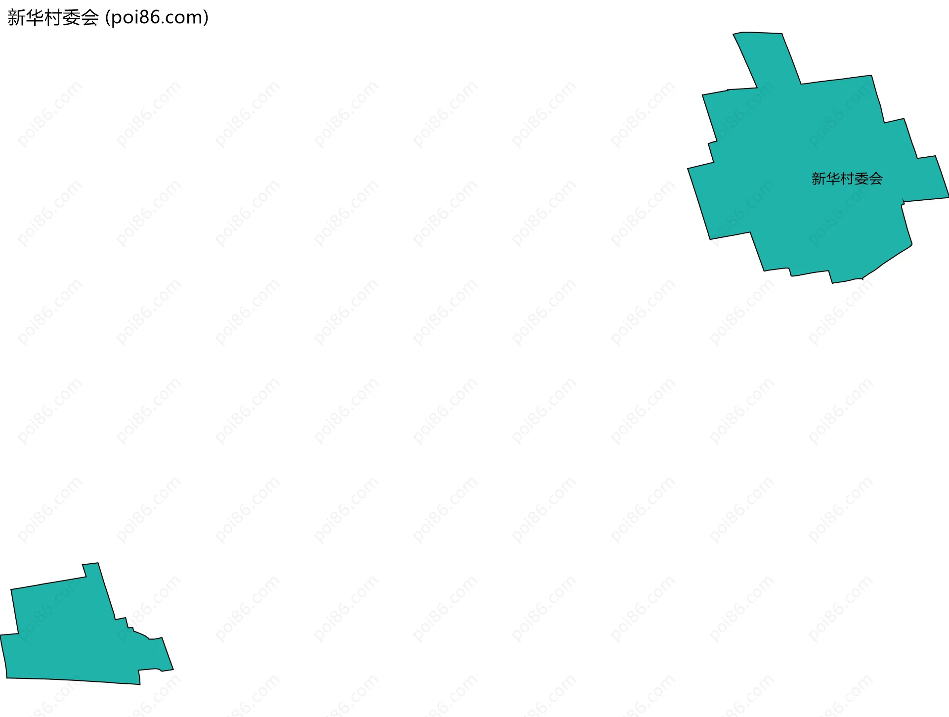 新华村委会边界地图