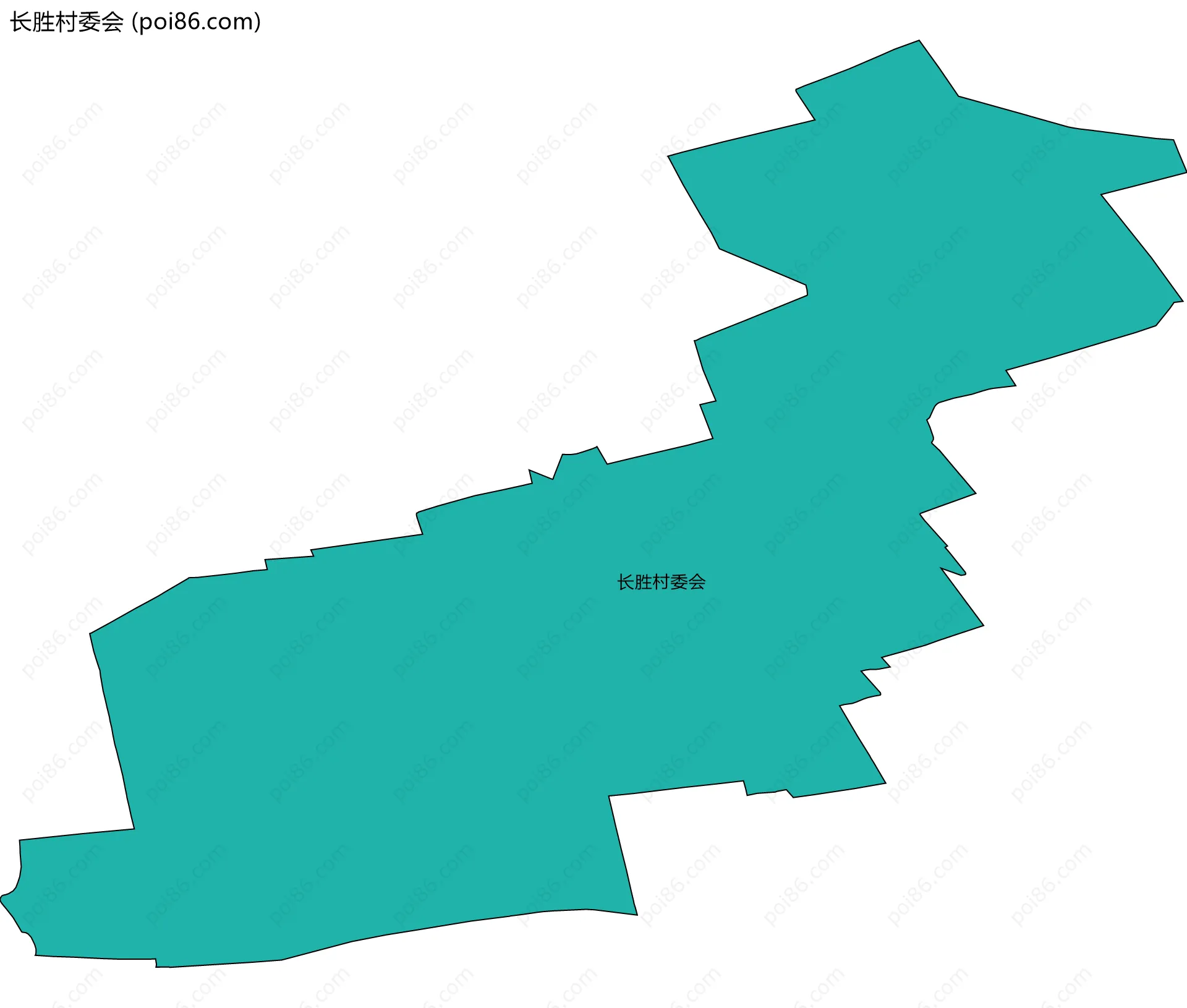 长胜村委会边界地图
