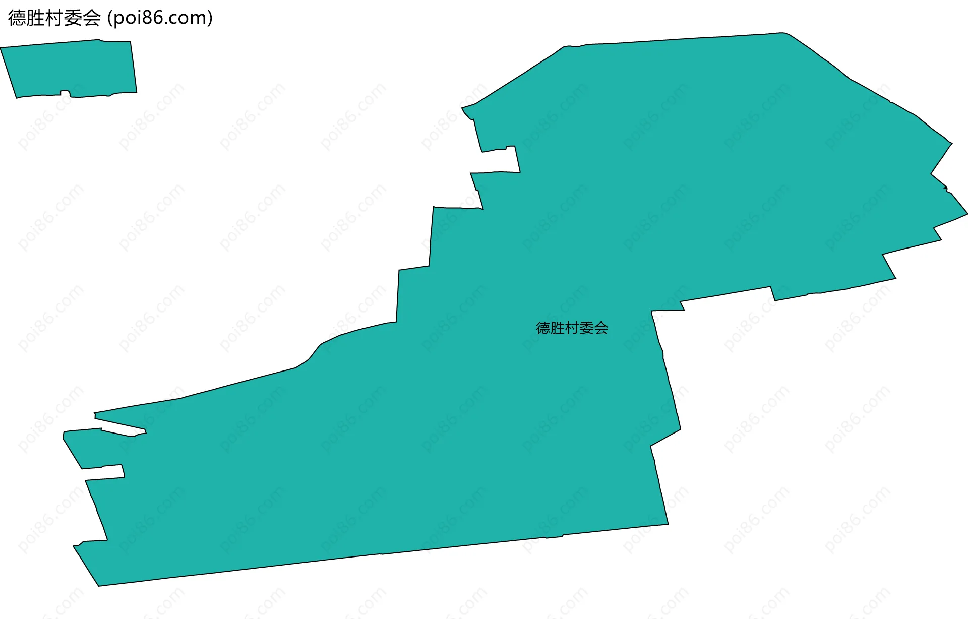 德胜村委会边界地图