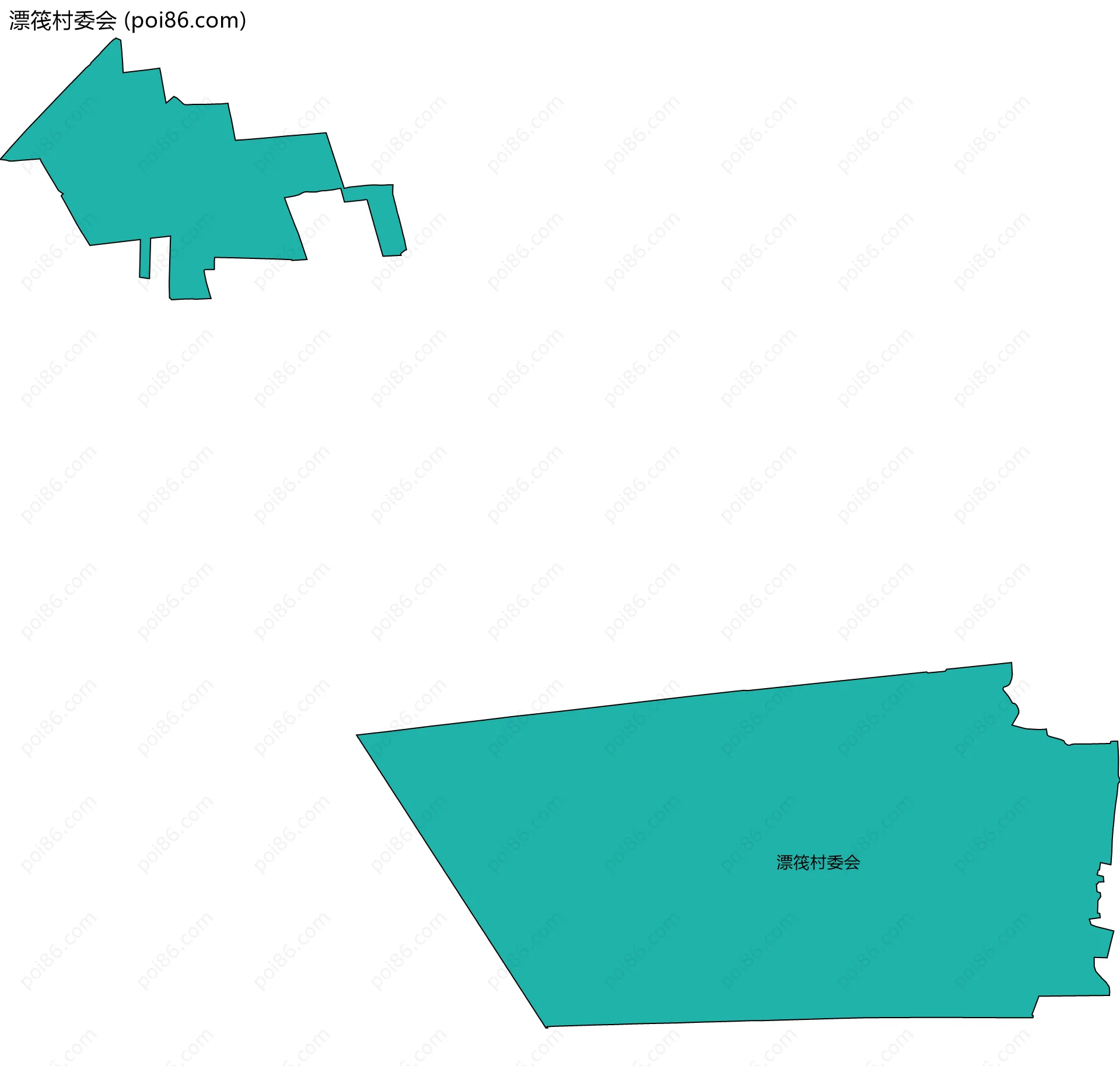 漂筏村委会边界地图