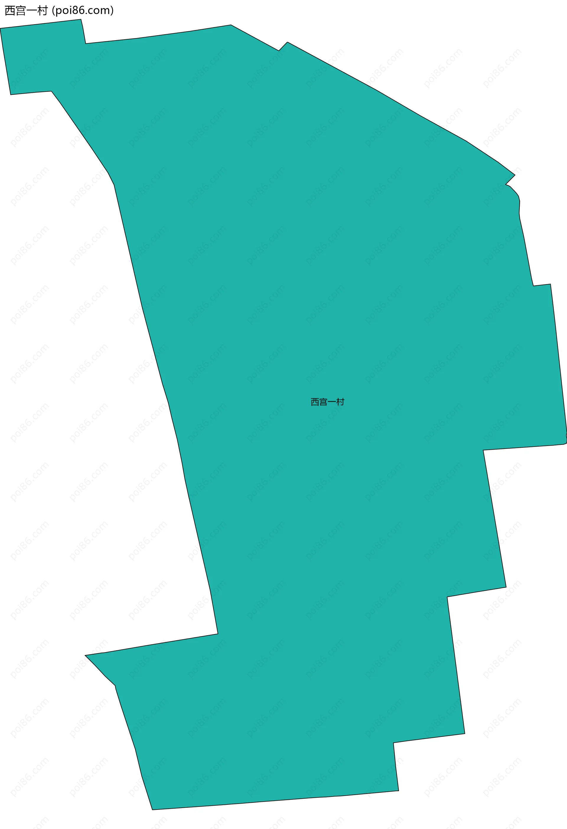 西宫一村边界地图