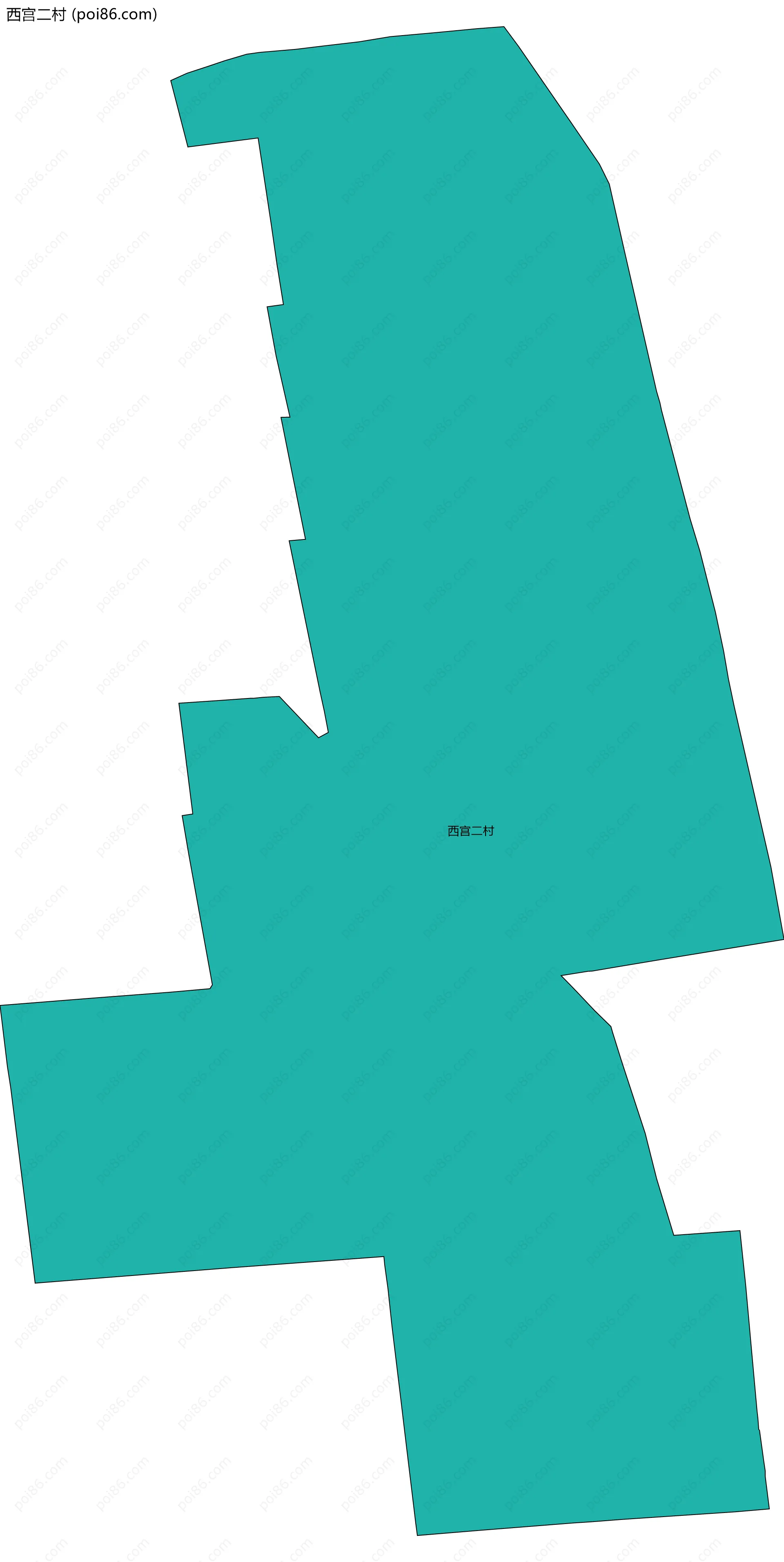 西宫二村边界地图