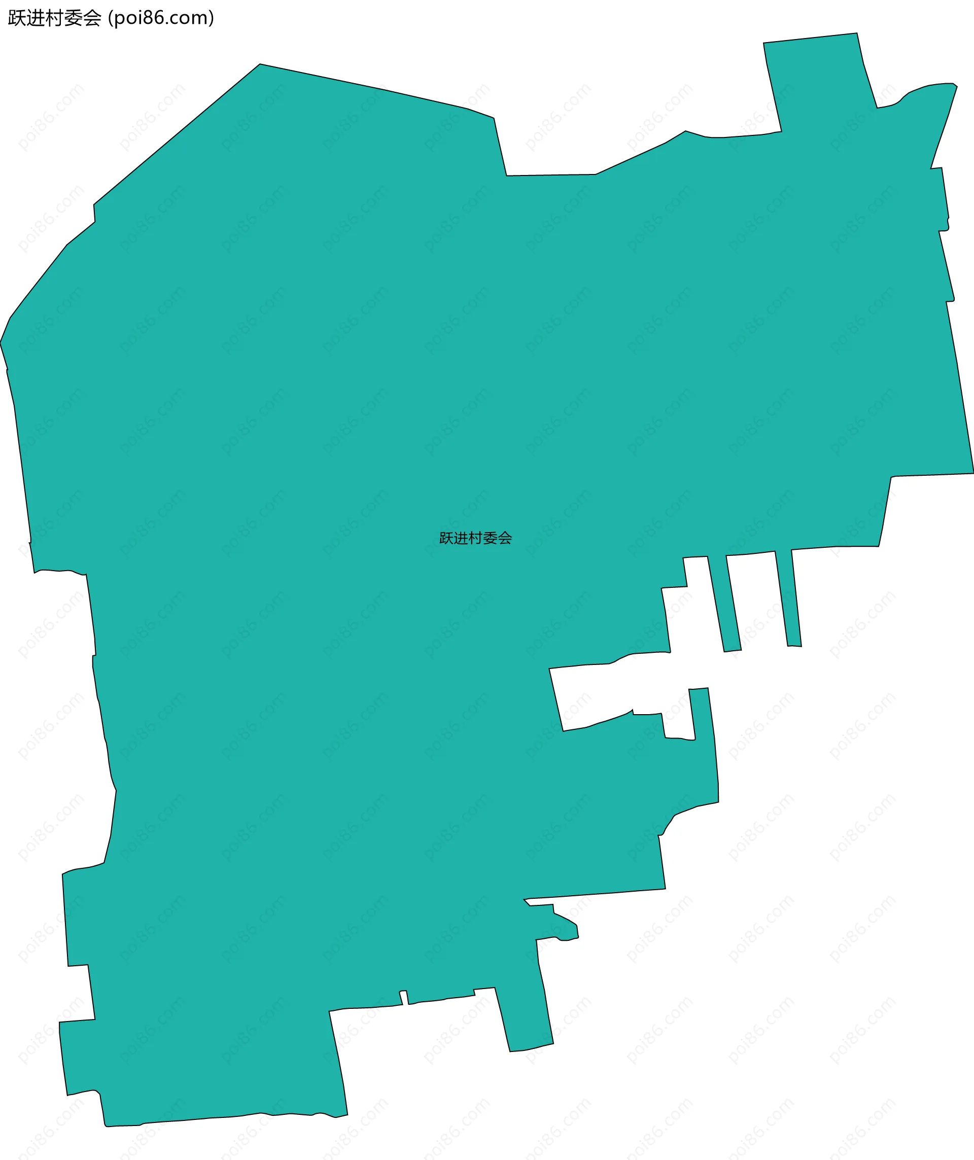 跃进村委会边界地图