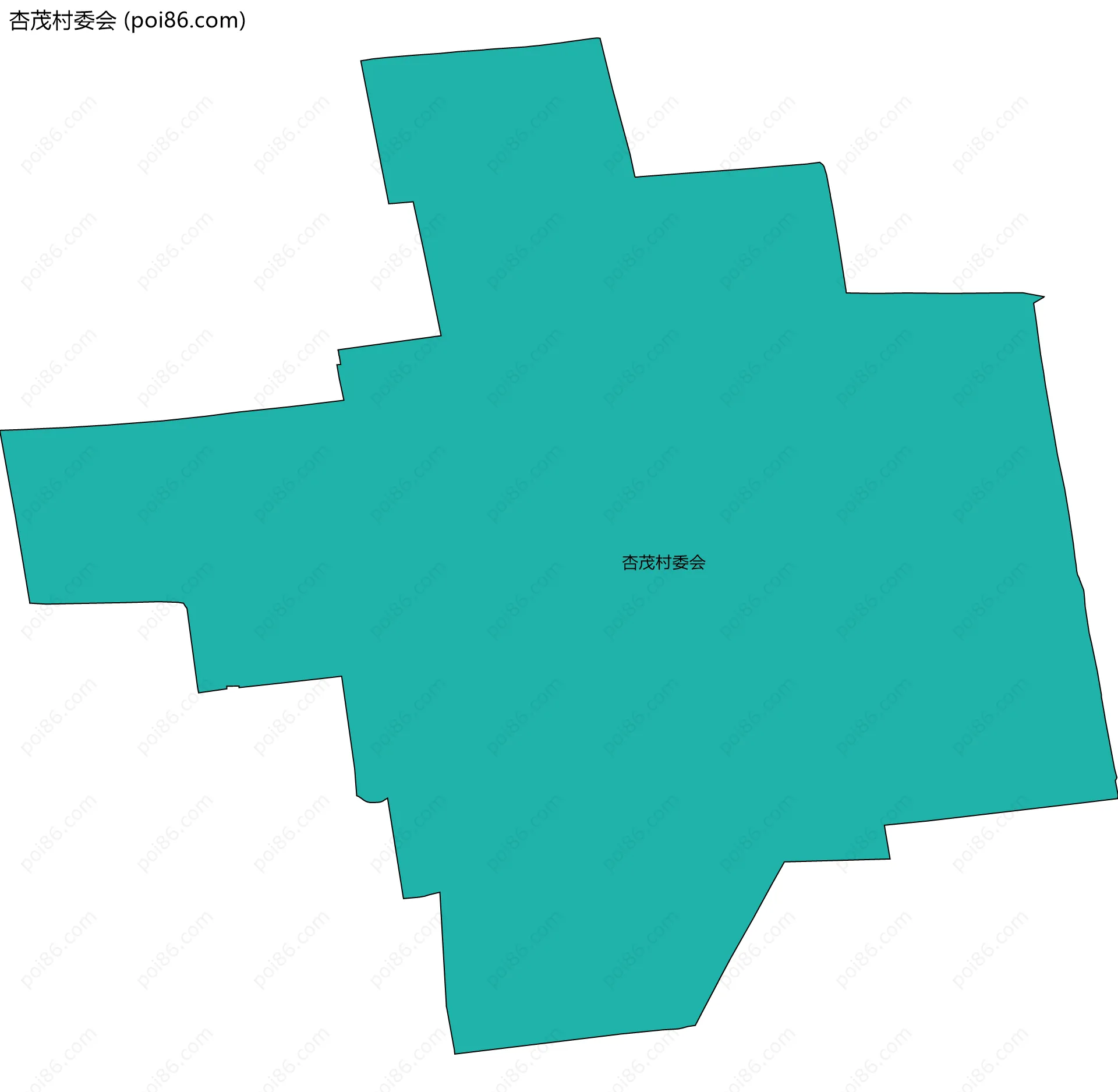 杏茂村委会边界地图