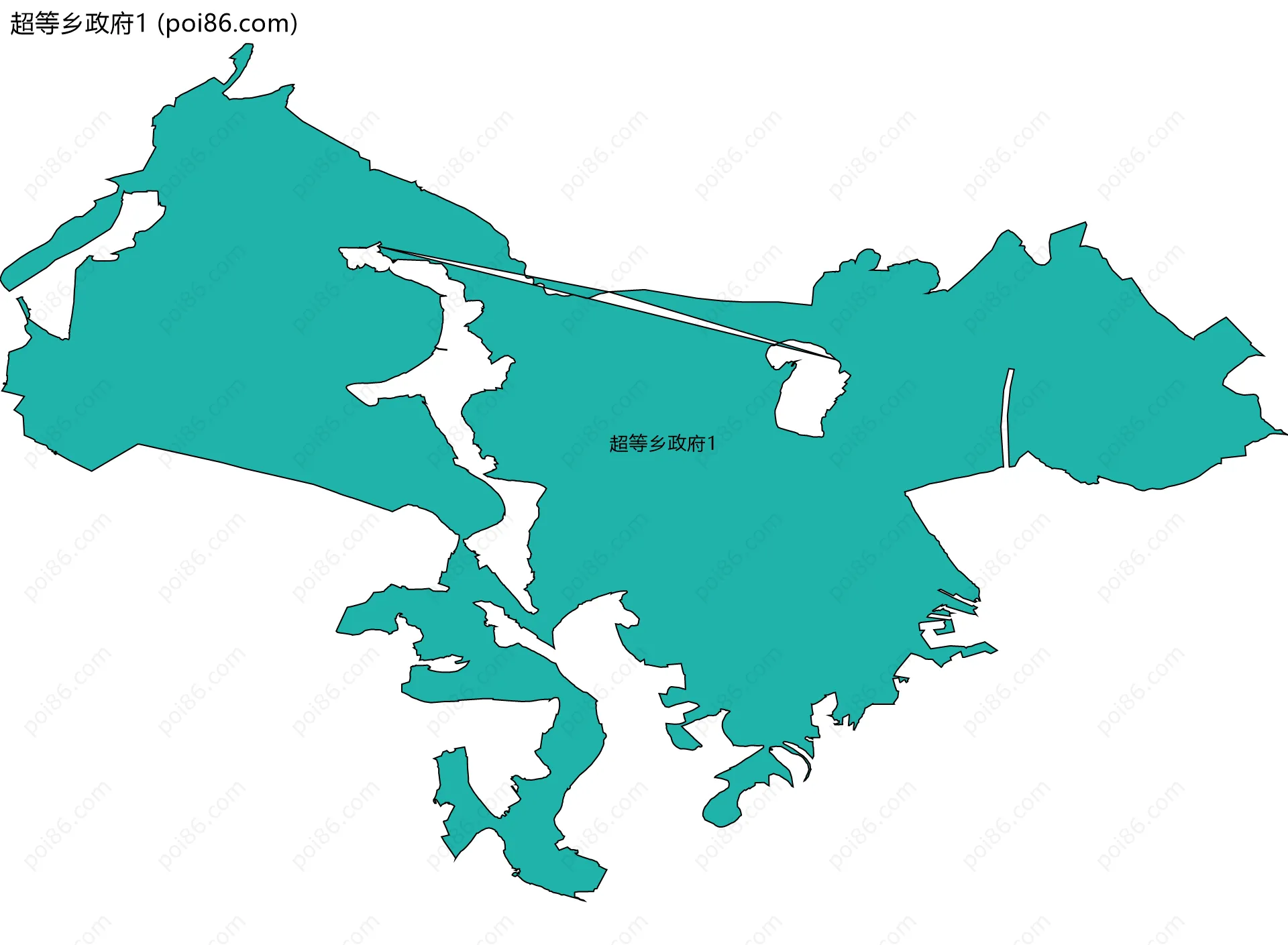 超等乡政府1边界地图