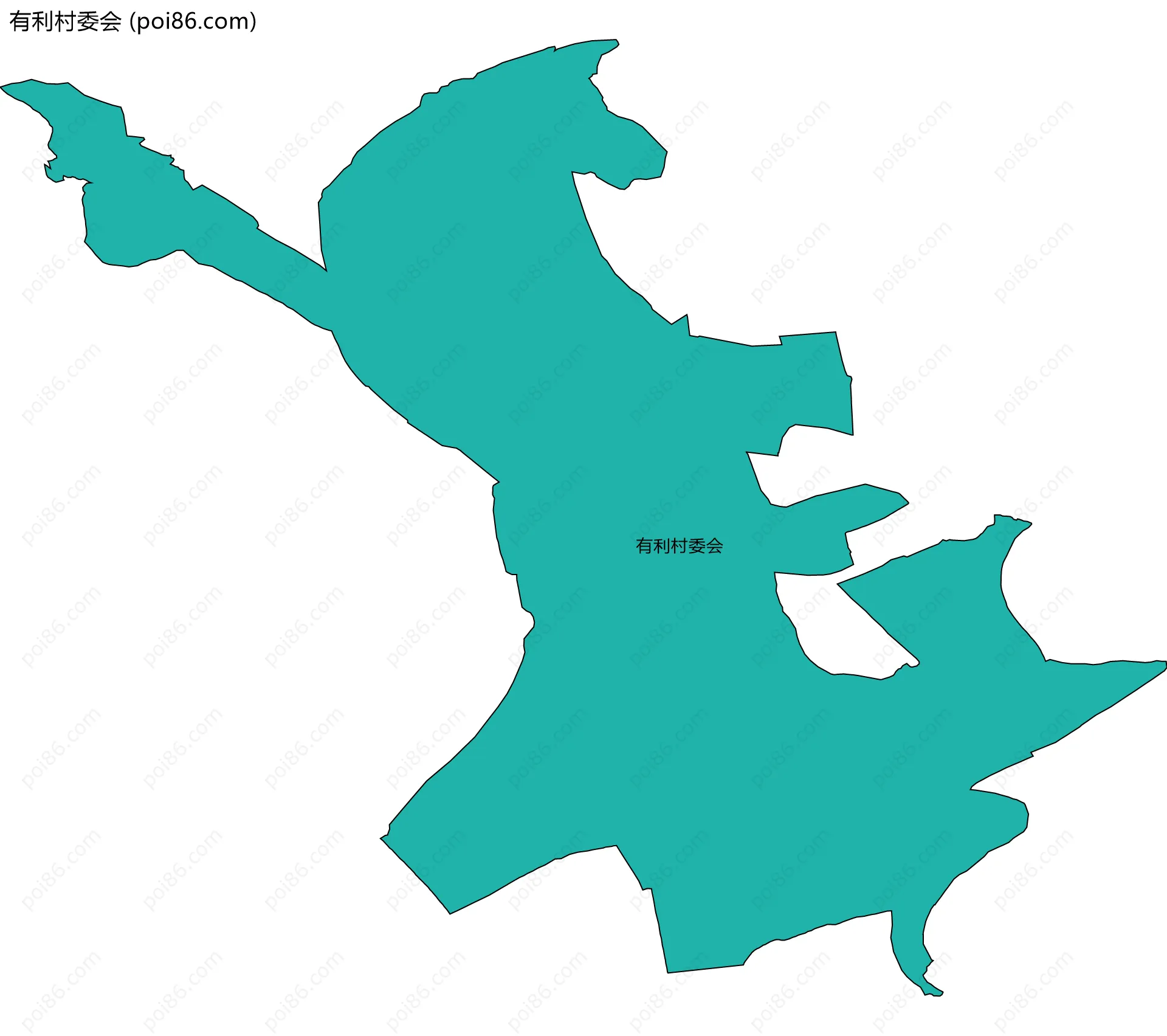 有利村委会边界地图