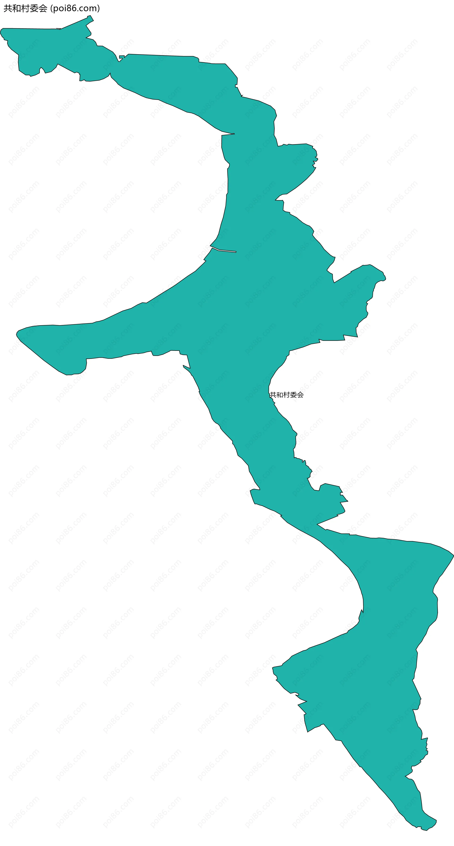 共和村委会边界地图