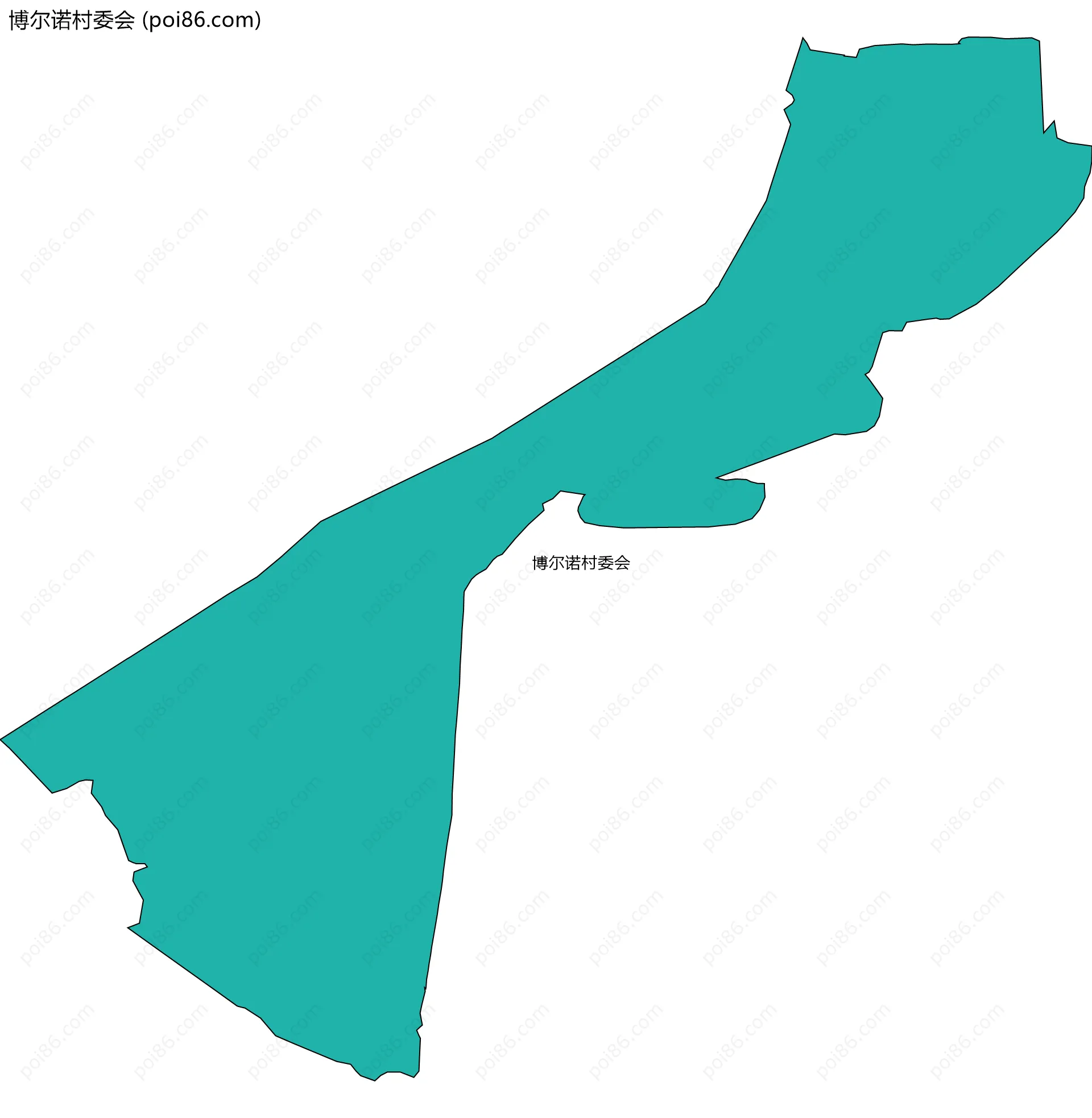 博尔诺村委会边界地图