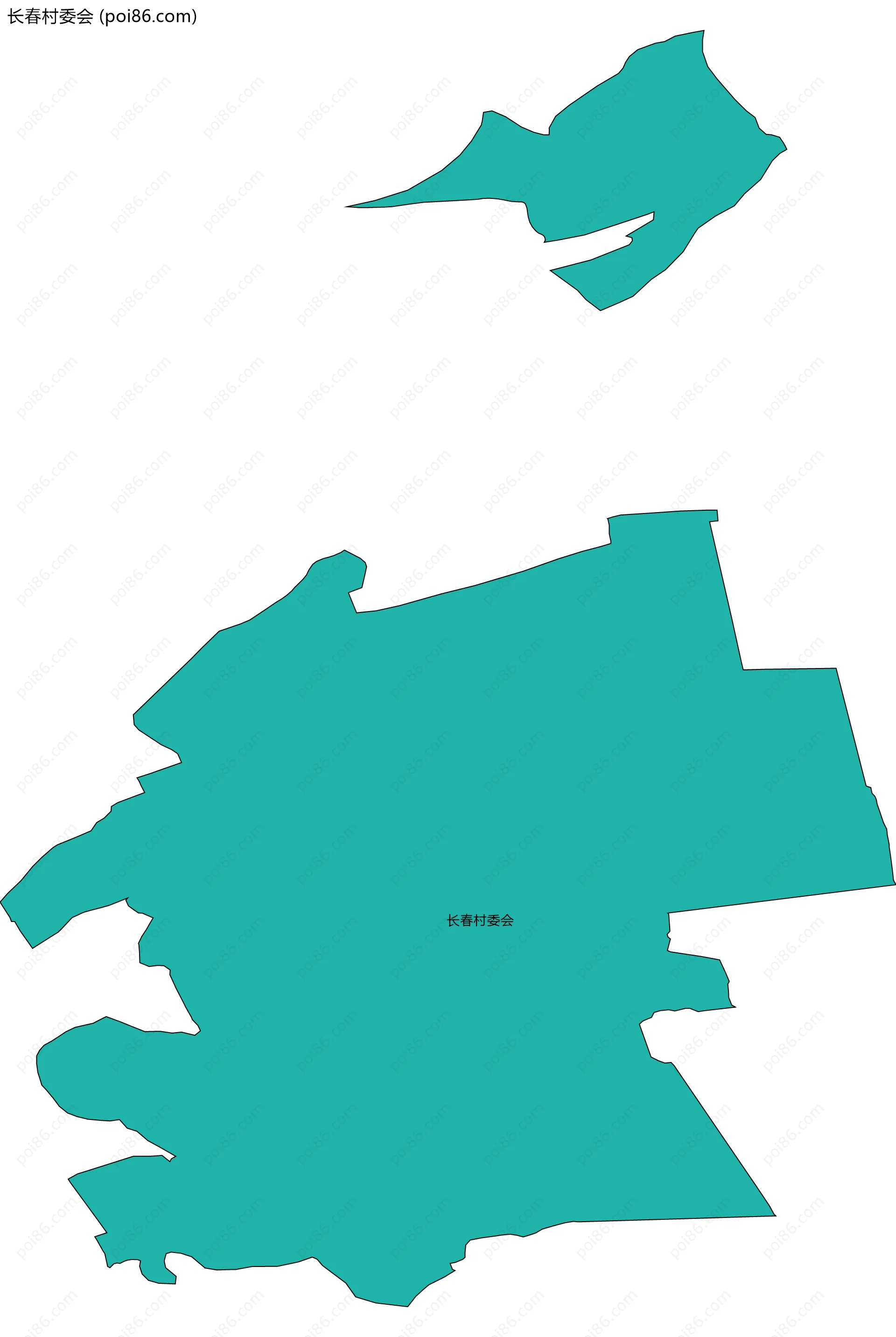 长春村委会边界地图