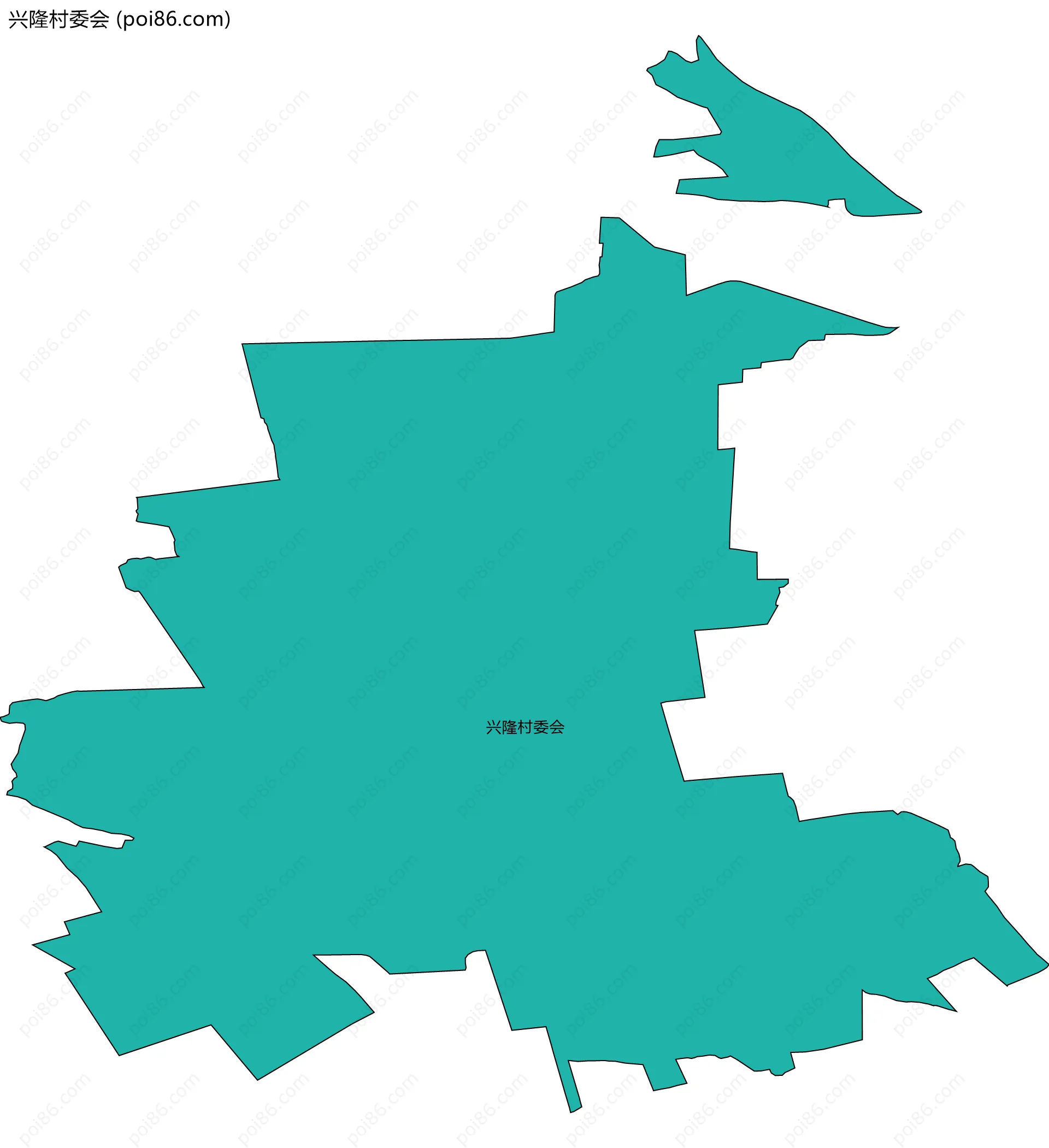 兴隆村委会边界地图