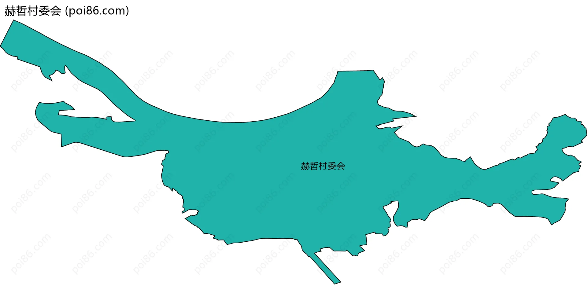 赫哲村委会边界地图