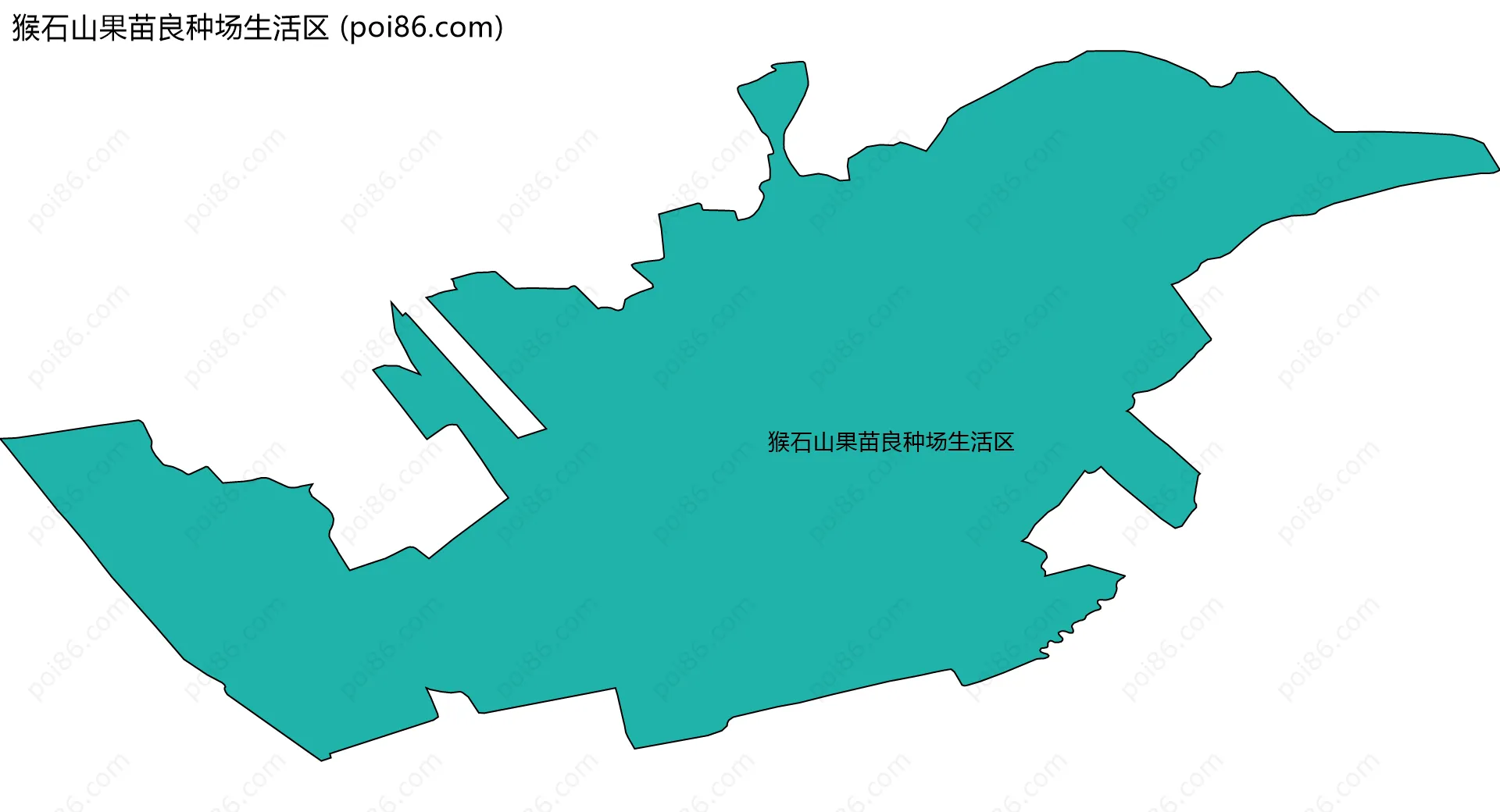 猴石山果苗良种场生活区边界地图