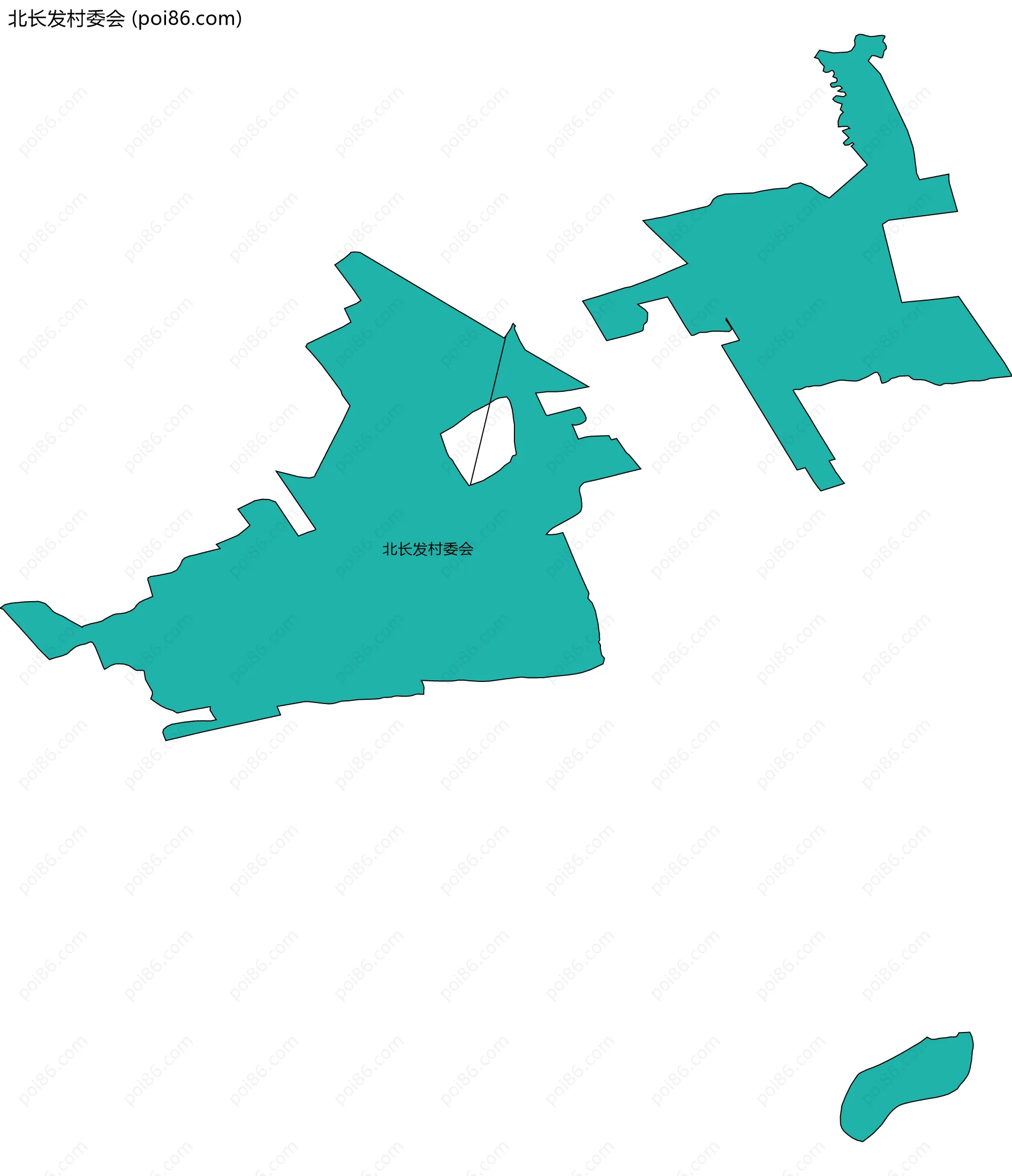 北长发村委会边界地图