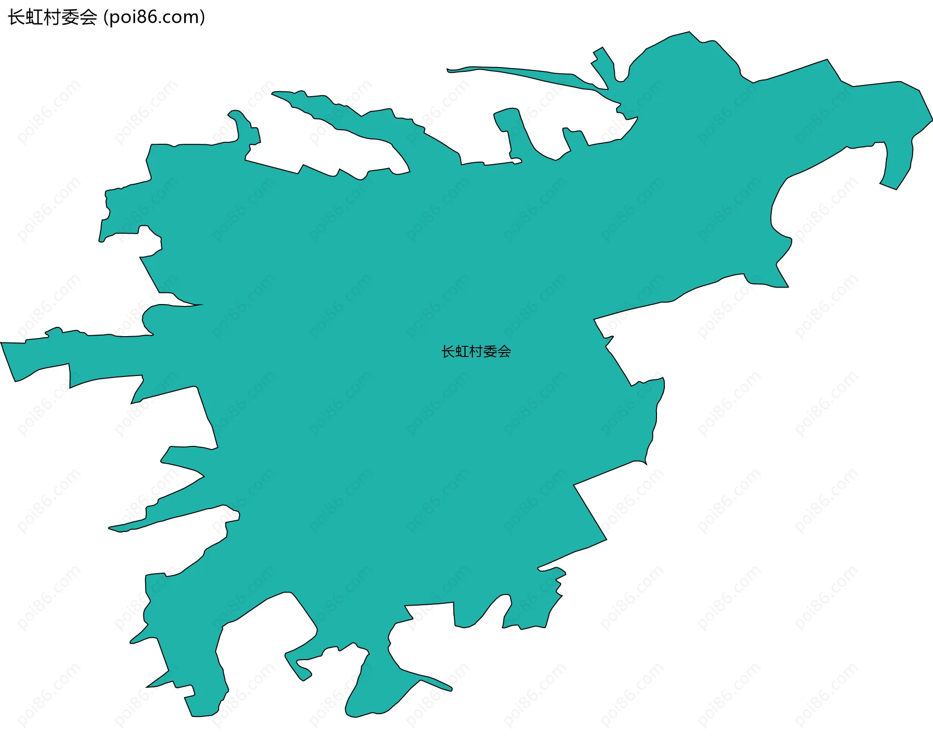 长虹村委会边界地图