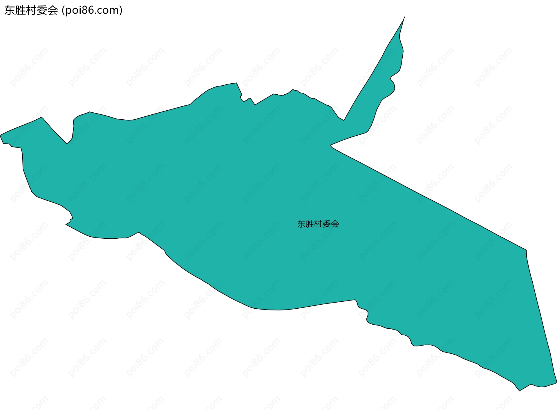 东胜村委会边界地图