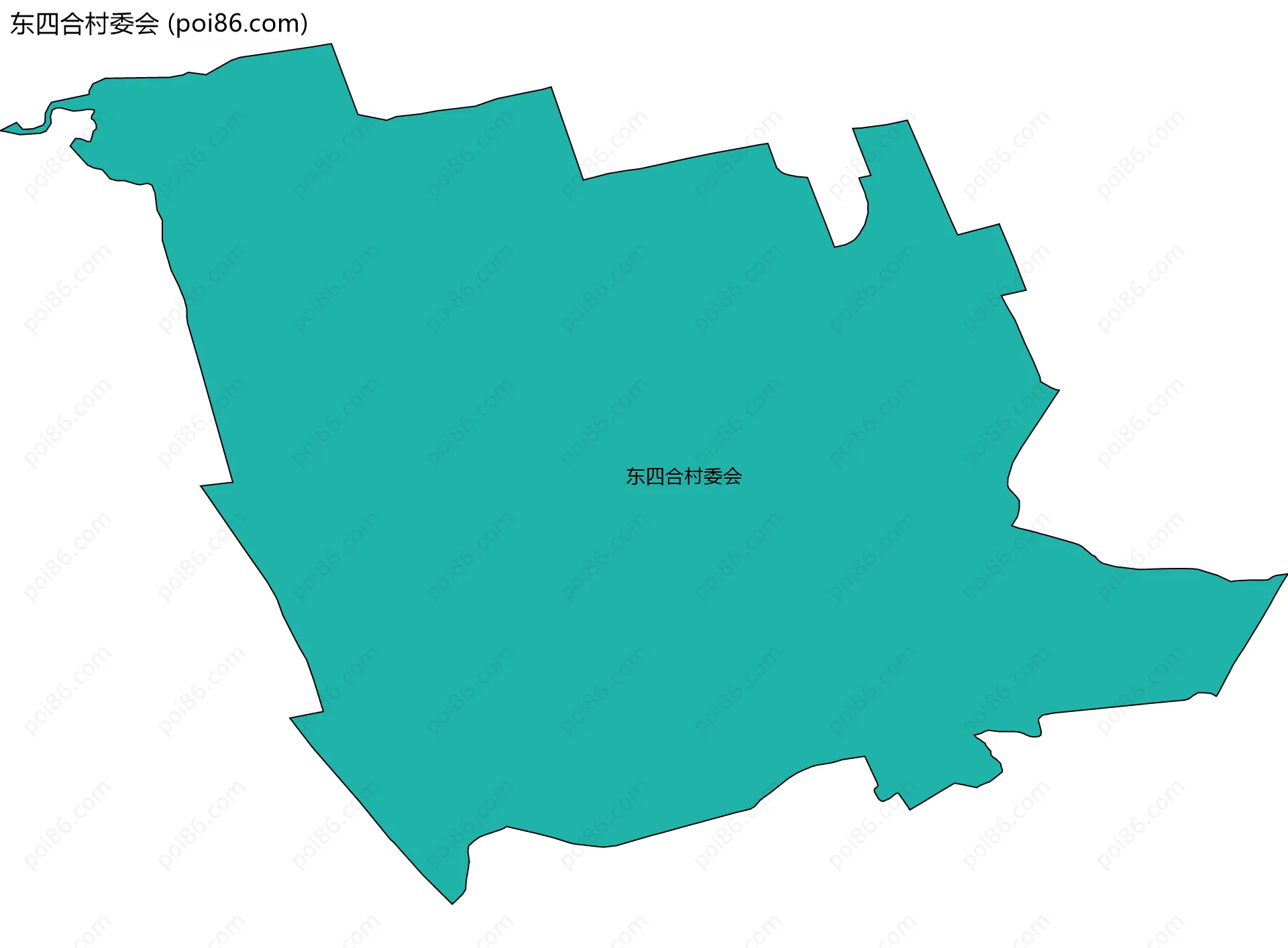 东四合村委会边界地图