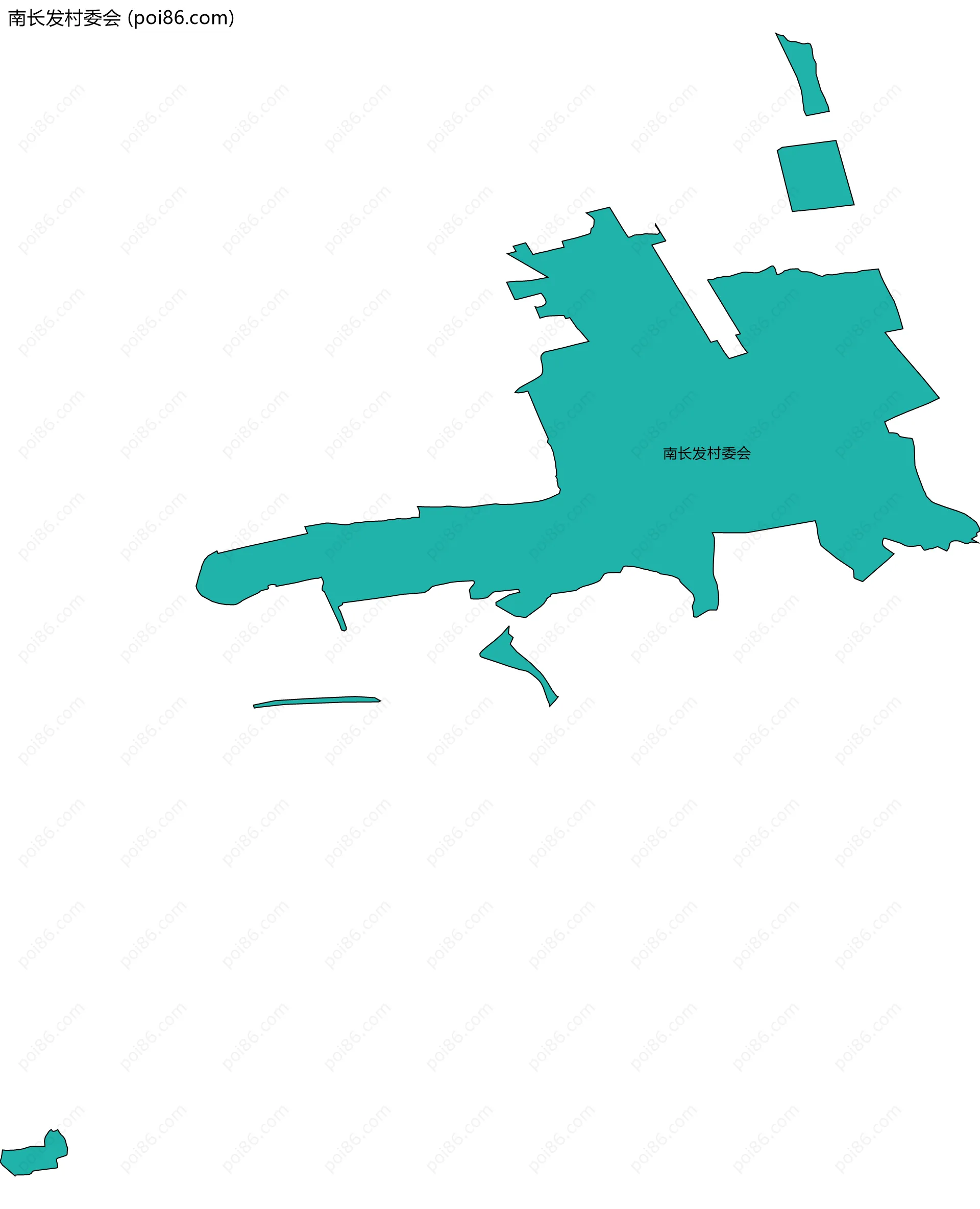 南长发村委会边界地图