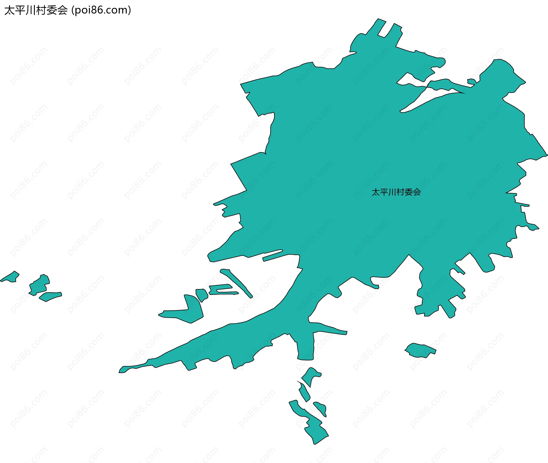 太平川村委会边界地图
