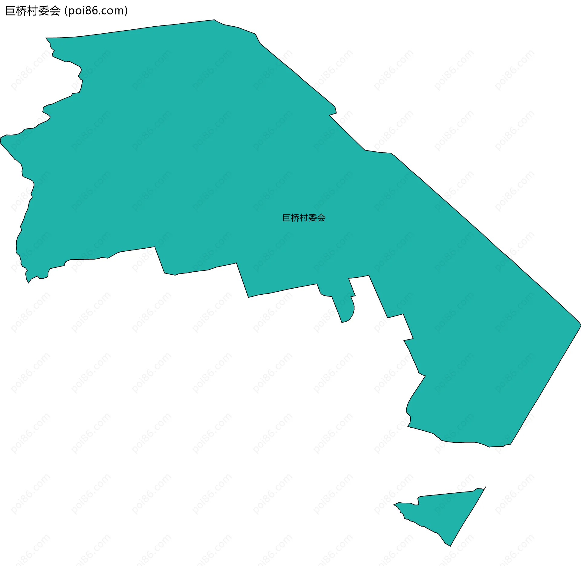 巨桥村委会边界地图