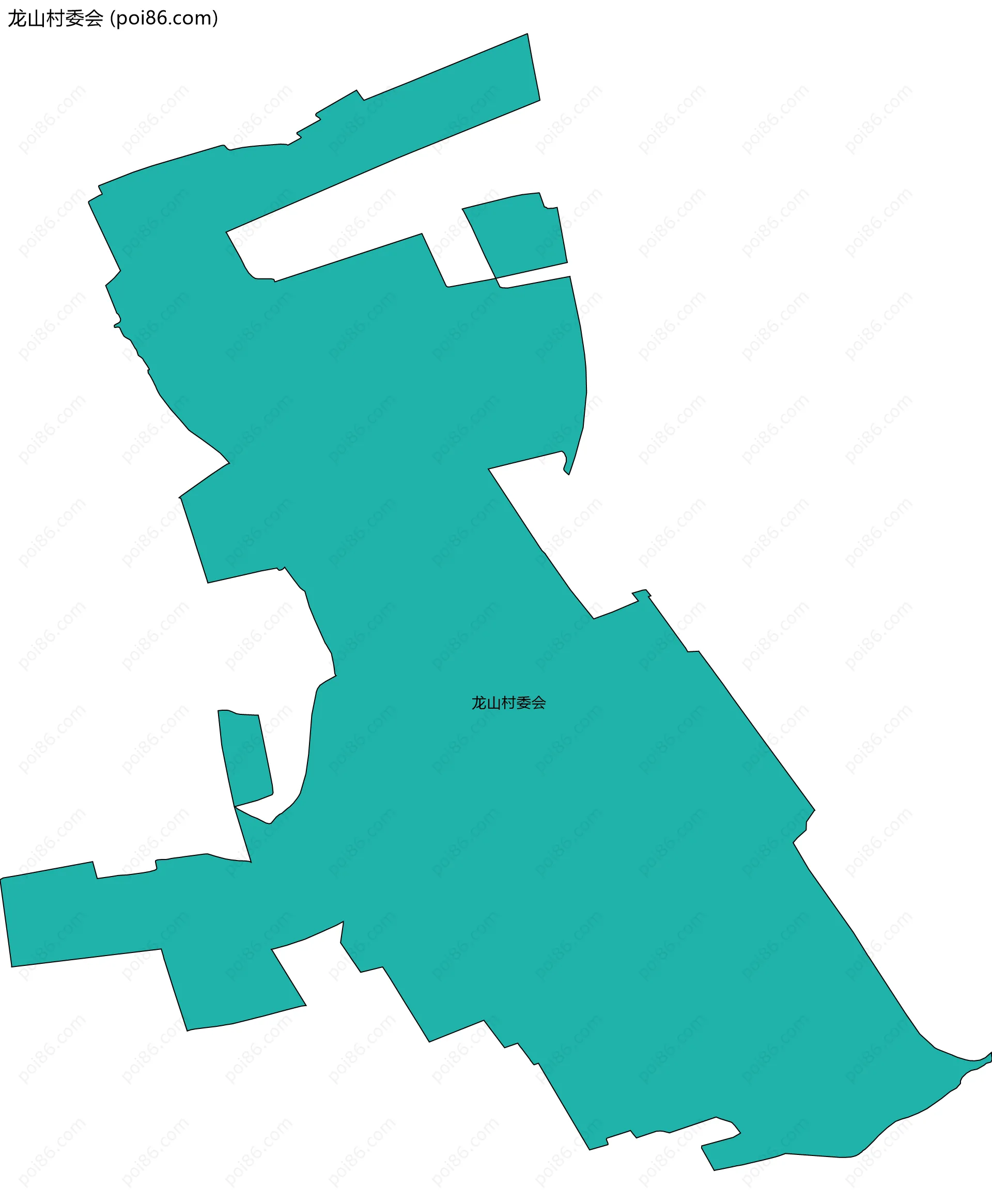 龙山村委会边界地图