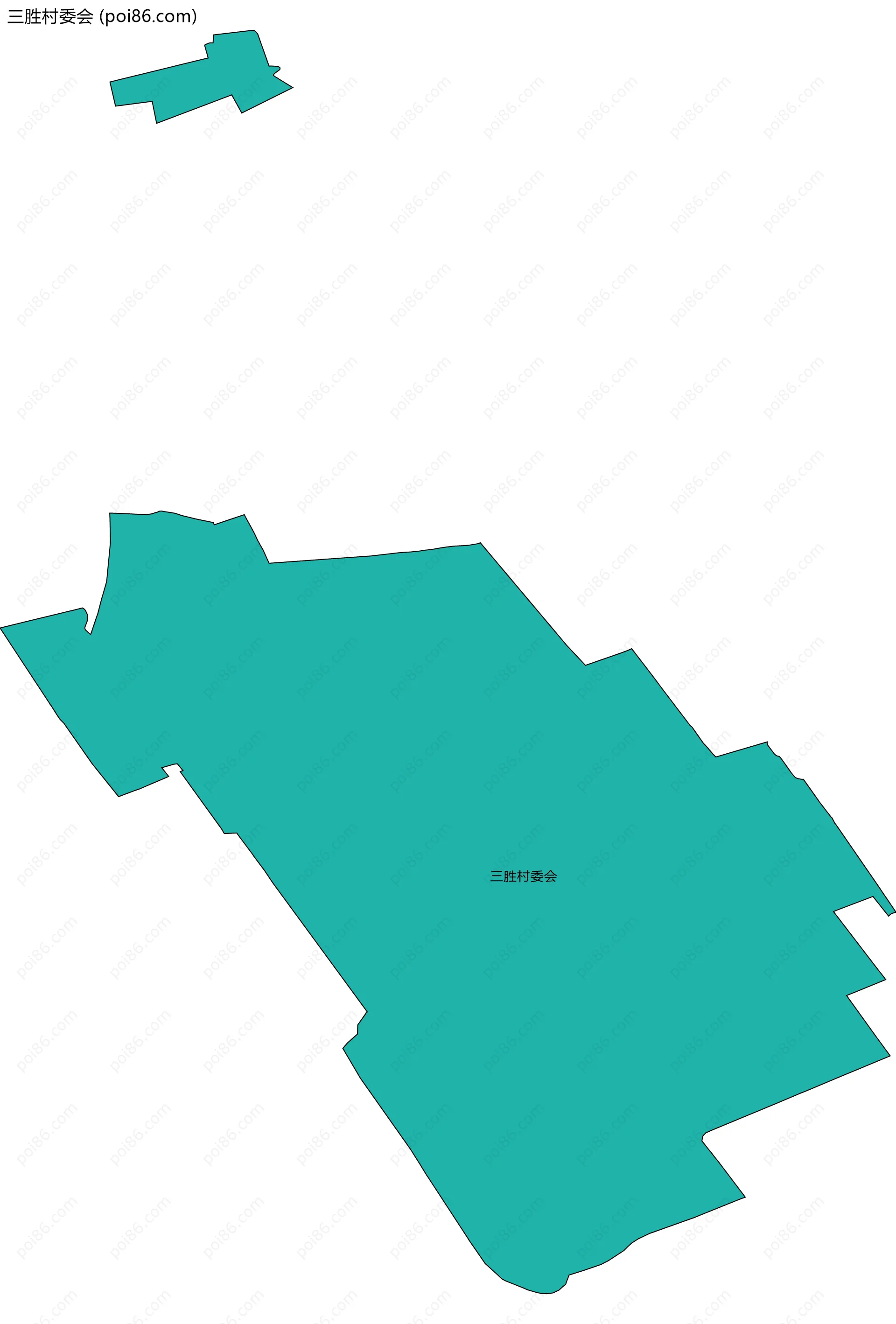 三胜村委会边界地图