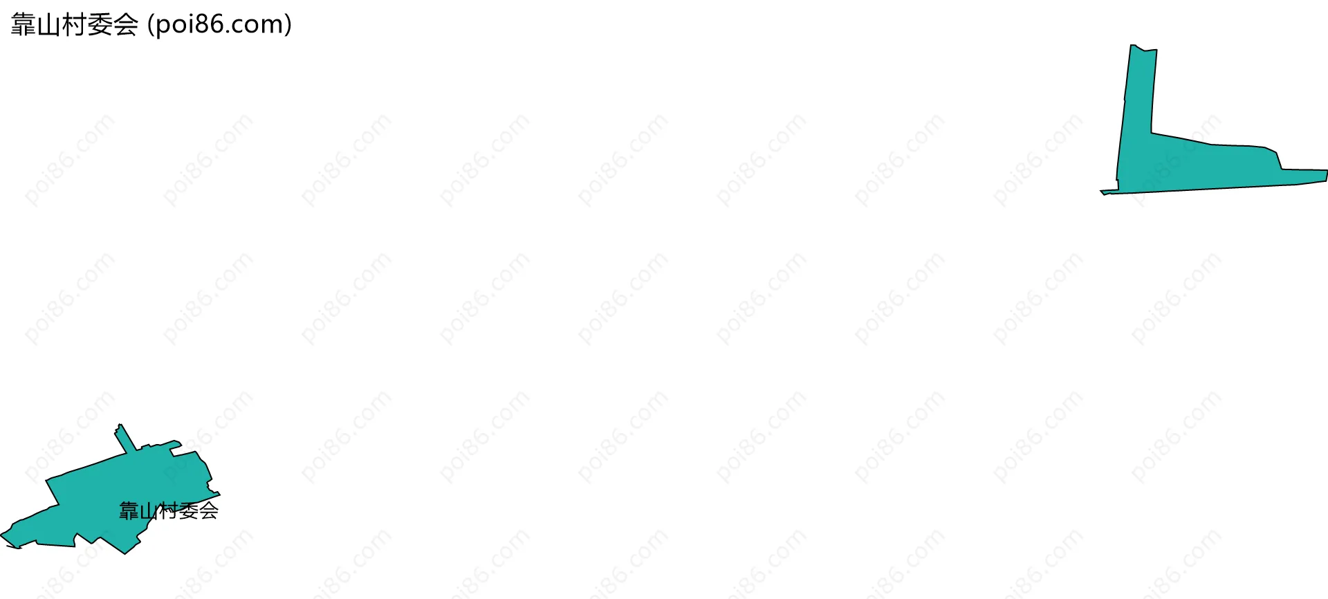 靠山村委会边界地图