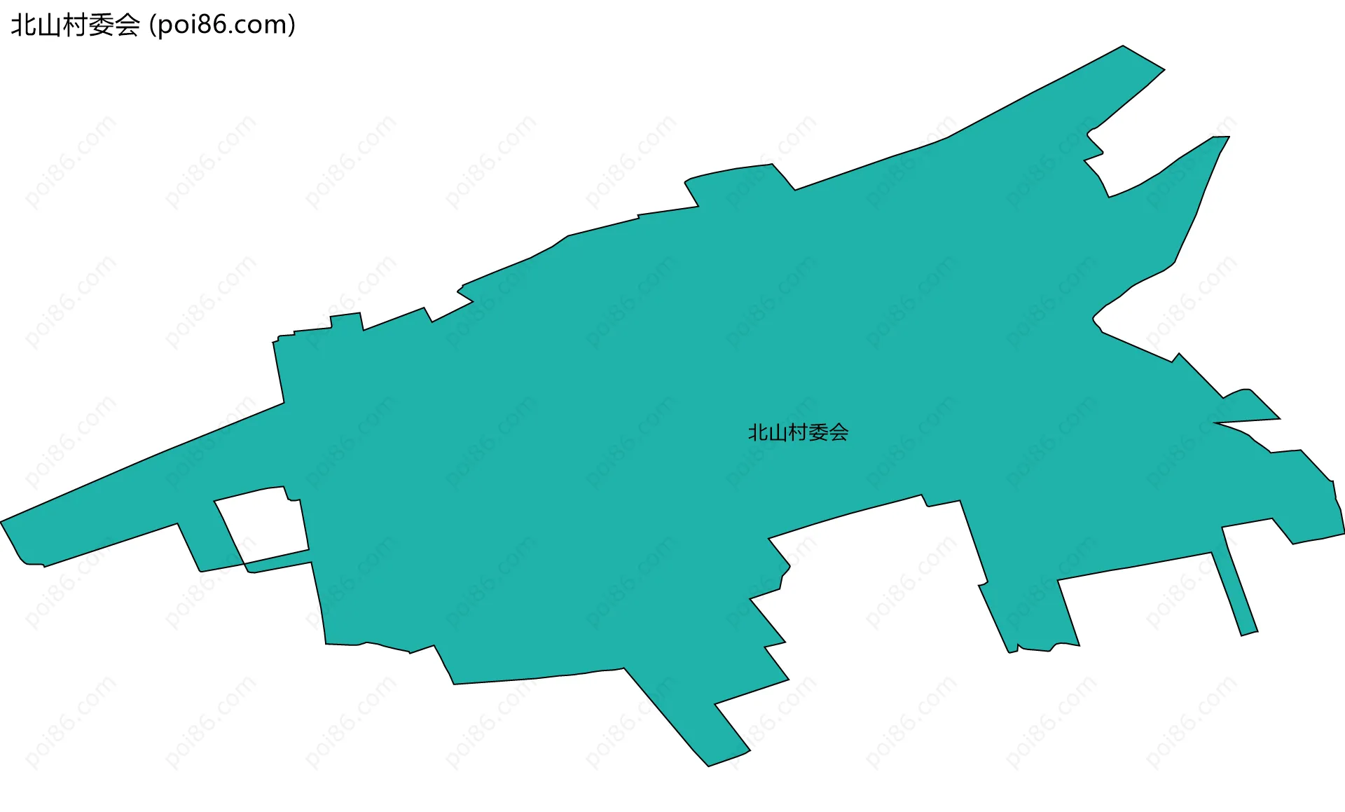 北山村委会边界地图