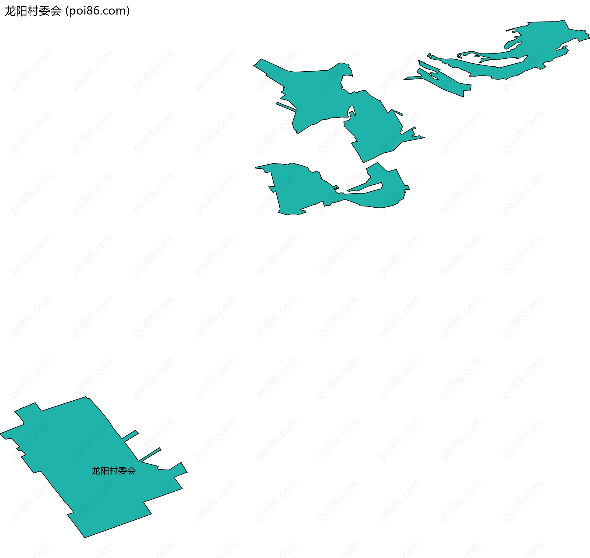 龙阳村委会边界地图