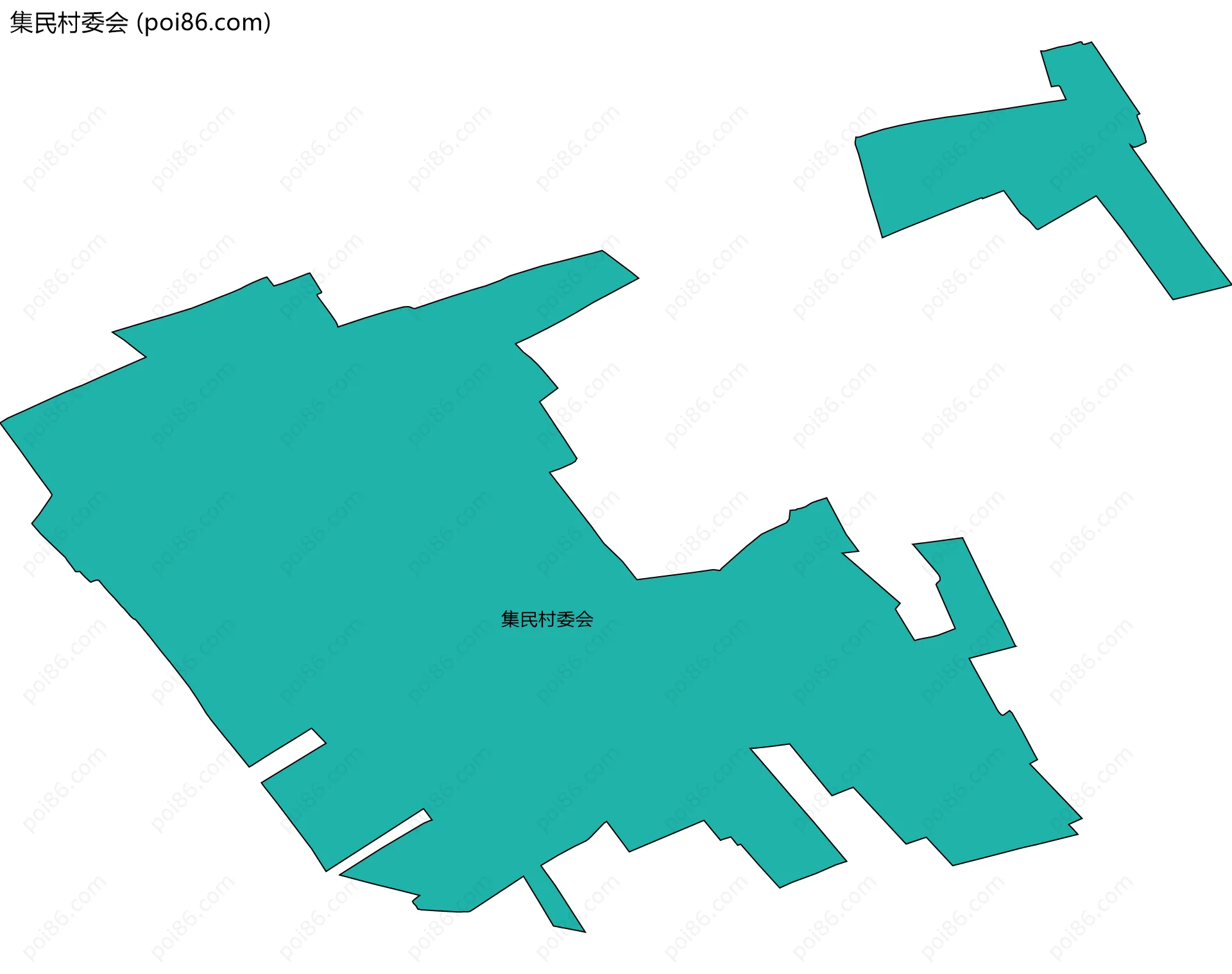 集民村委会边界地图