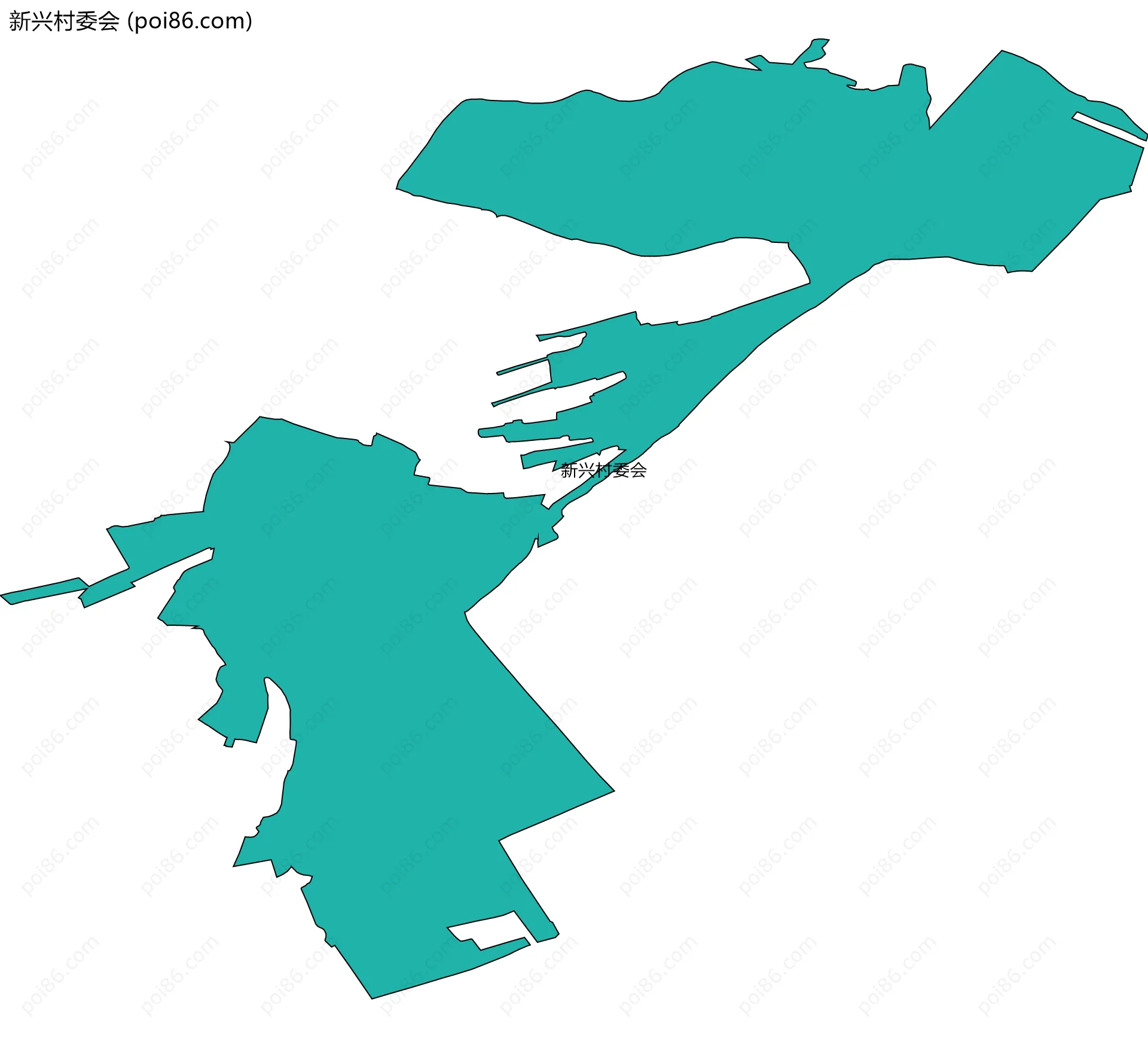 新兴村委会边界地图