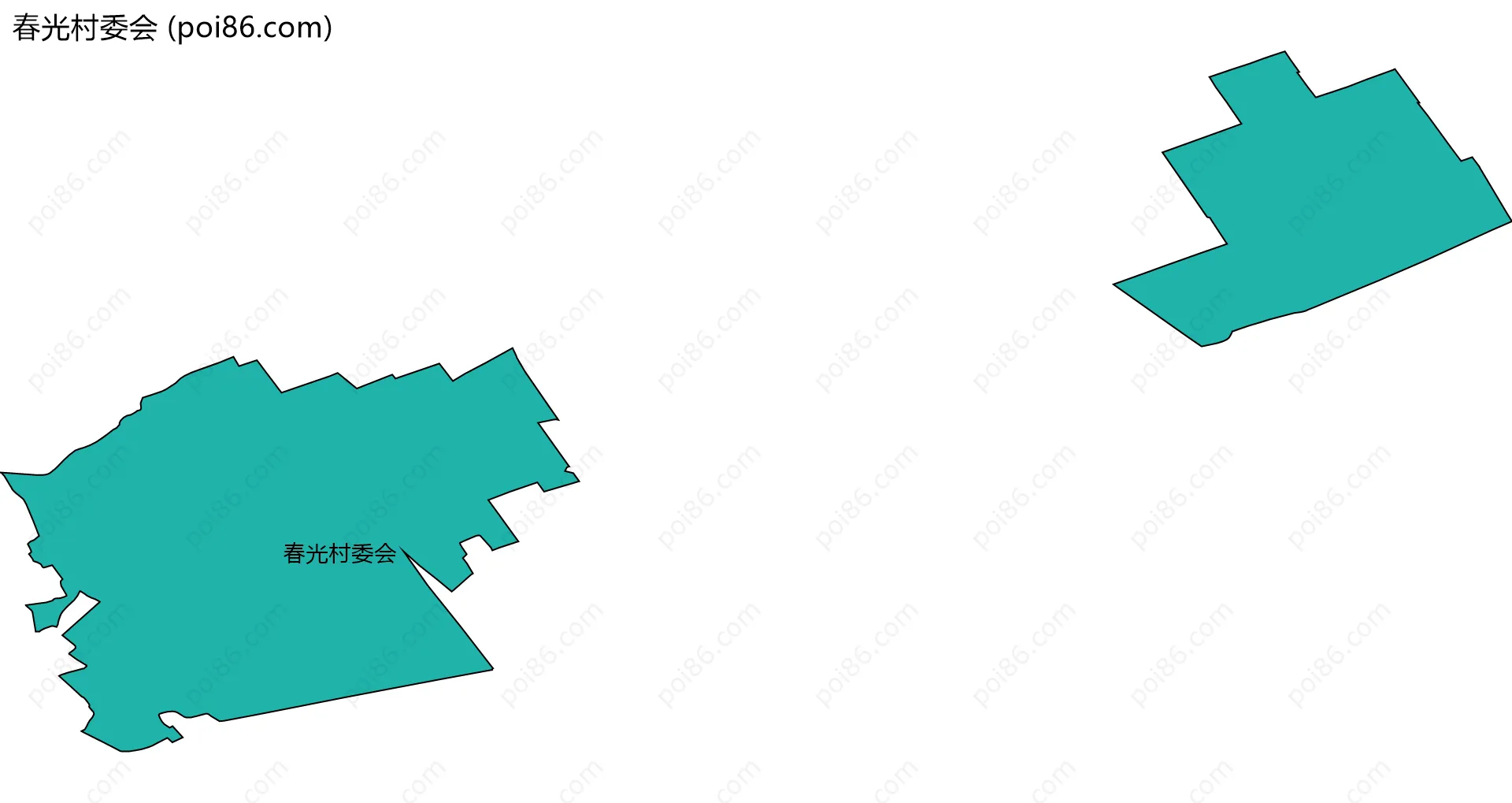 春光村委会边界地图