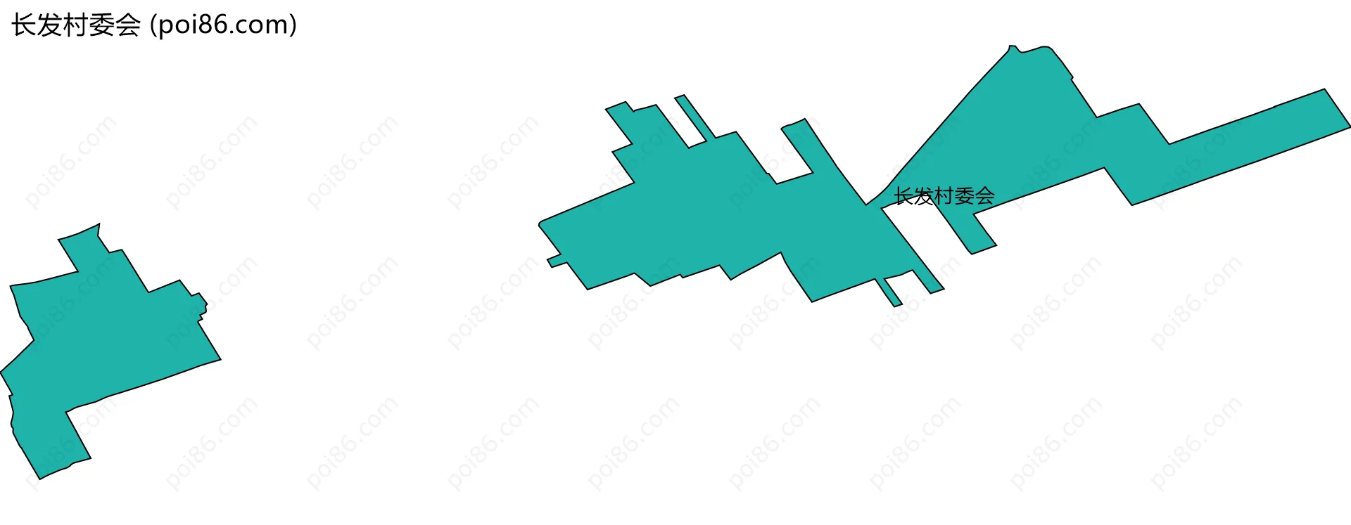 长发村委会边界地图