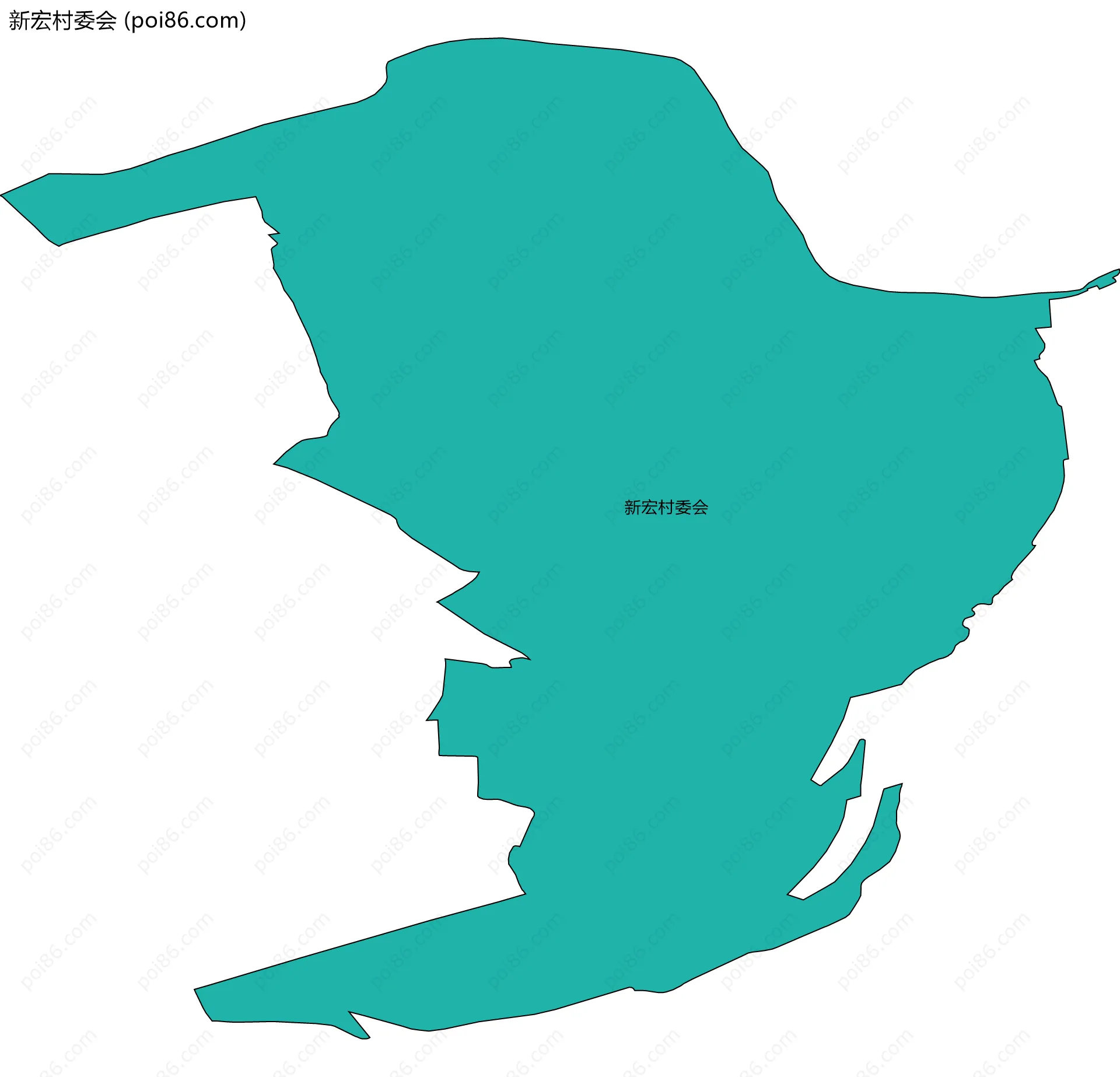 新宏村委会边界地图