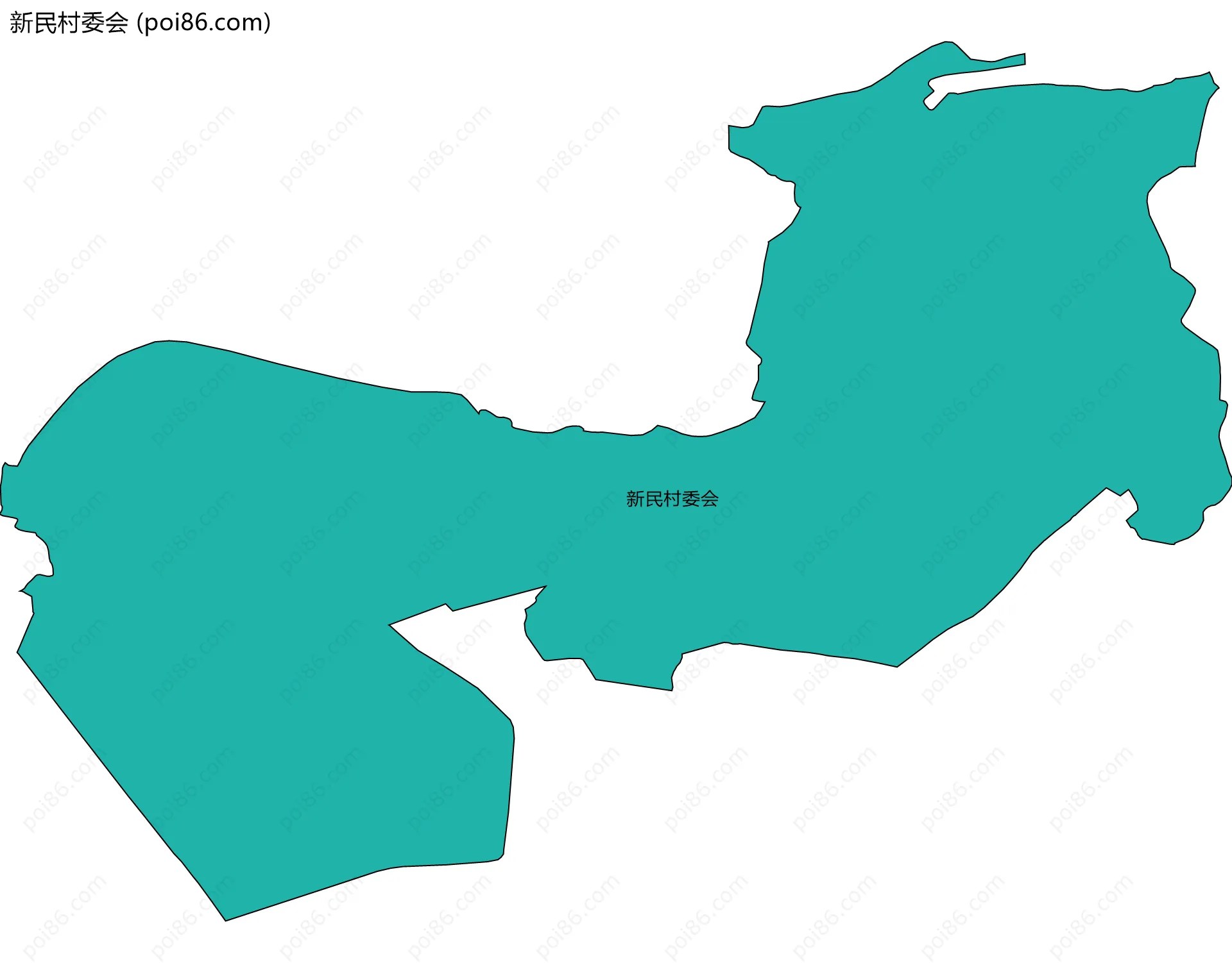 新民村委会边界地图