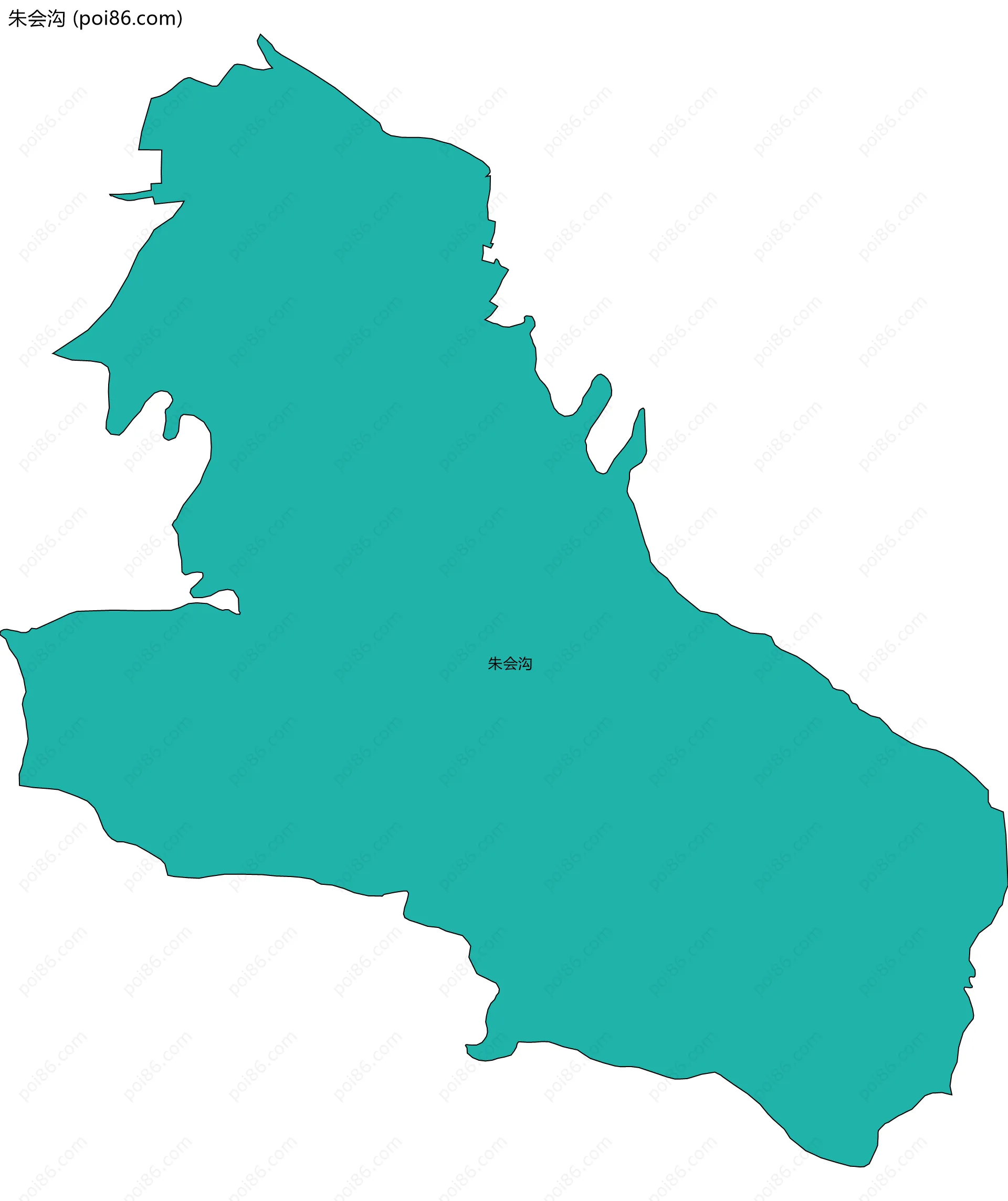 朱会沟边界地图