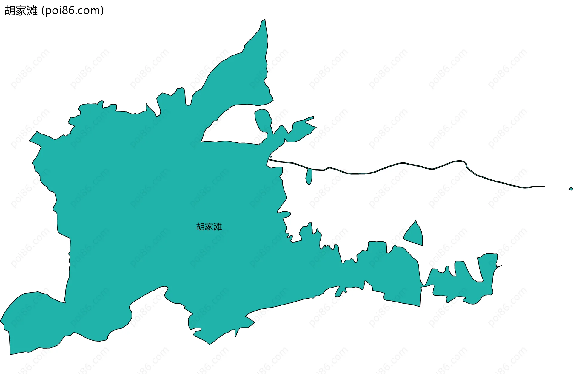 胡家滩边界地图