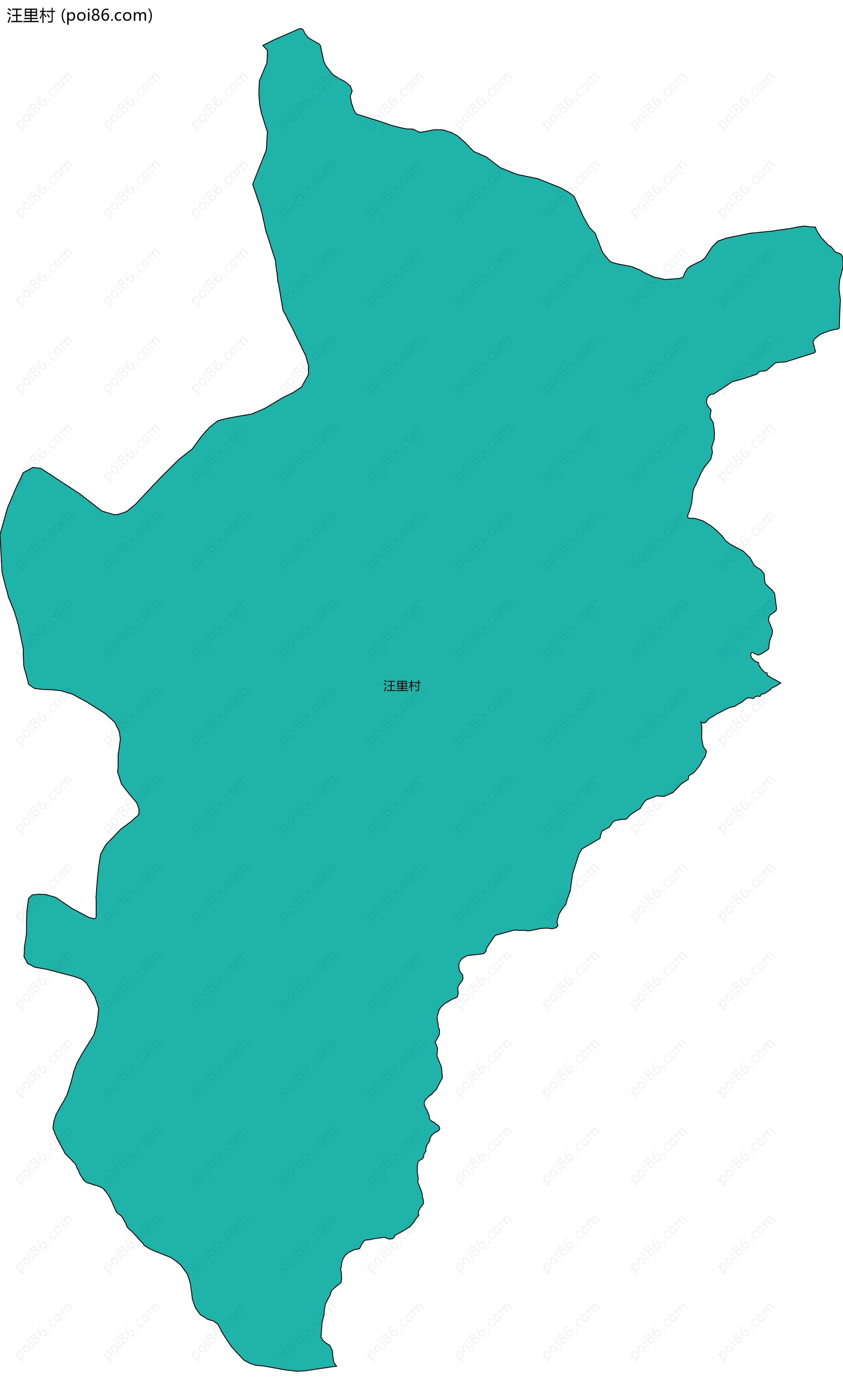 汪里村边界地图