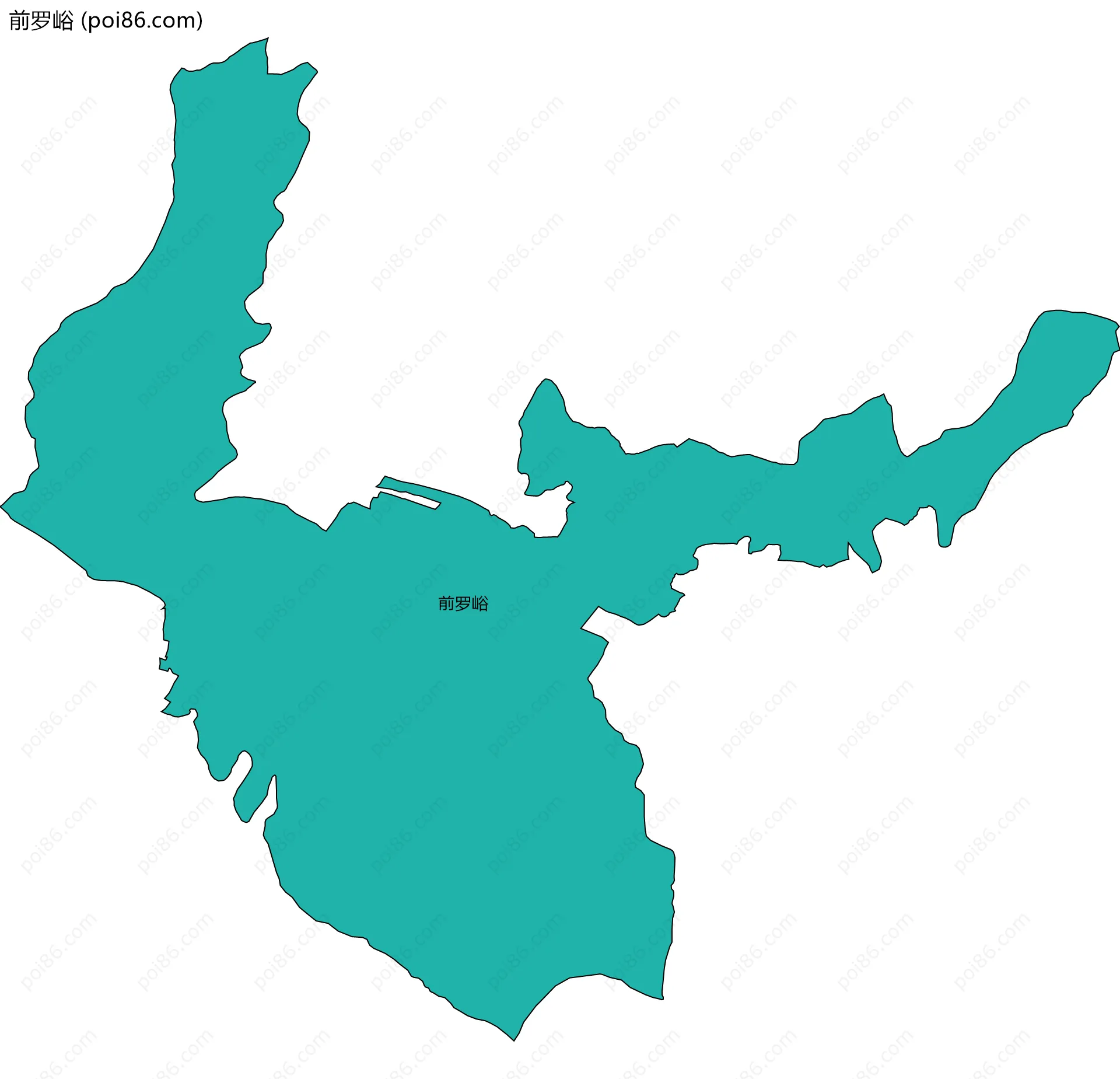 前罗峪边界地图