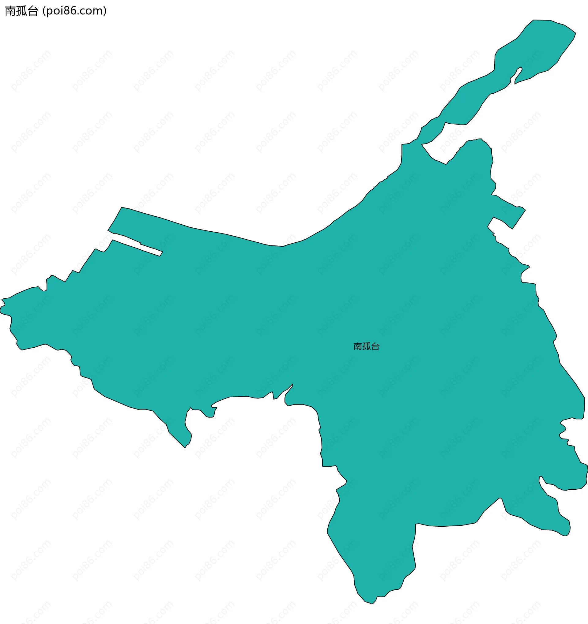 南孤台边界地图