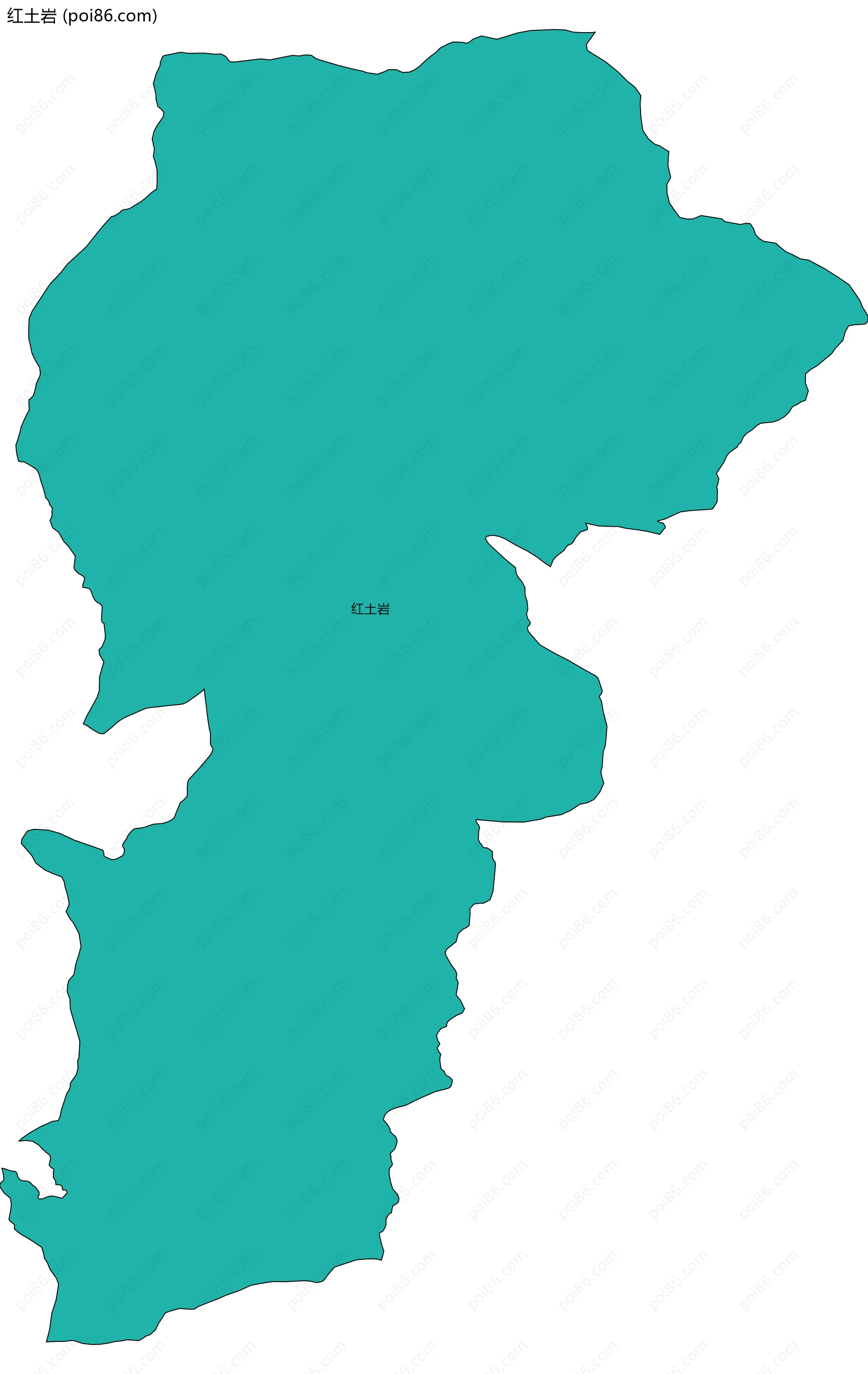红土岩边界地图