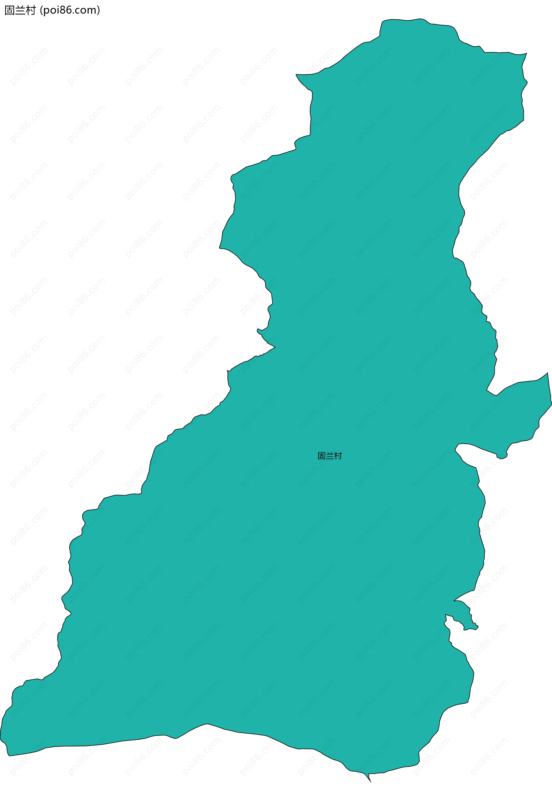 固兰村边界地图