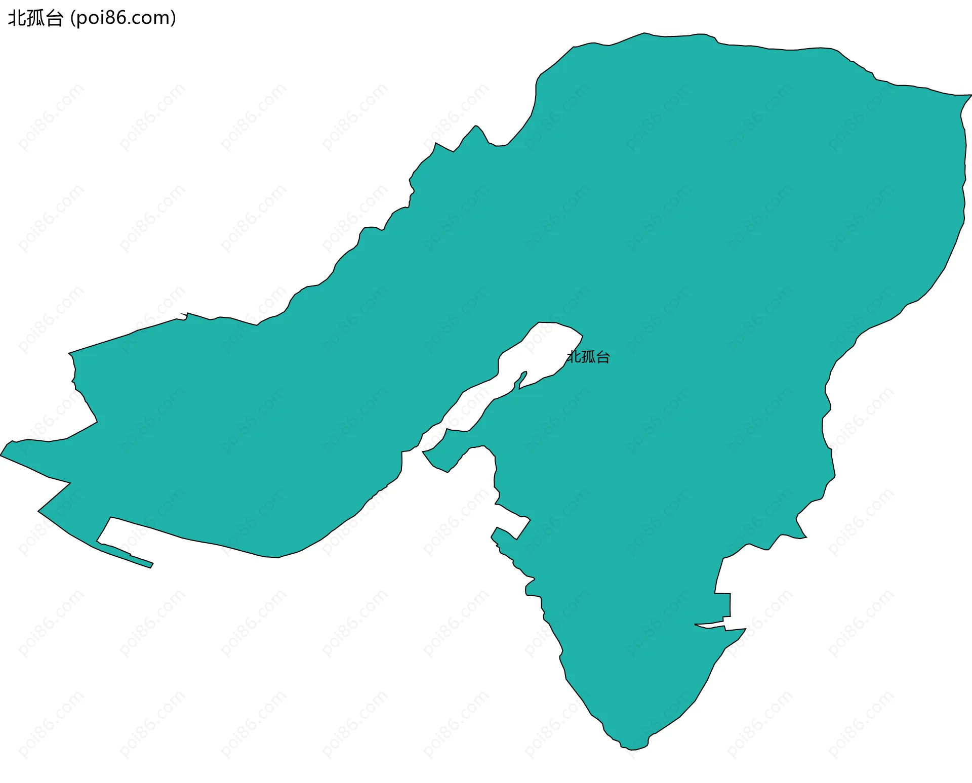 北孤台边界地图