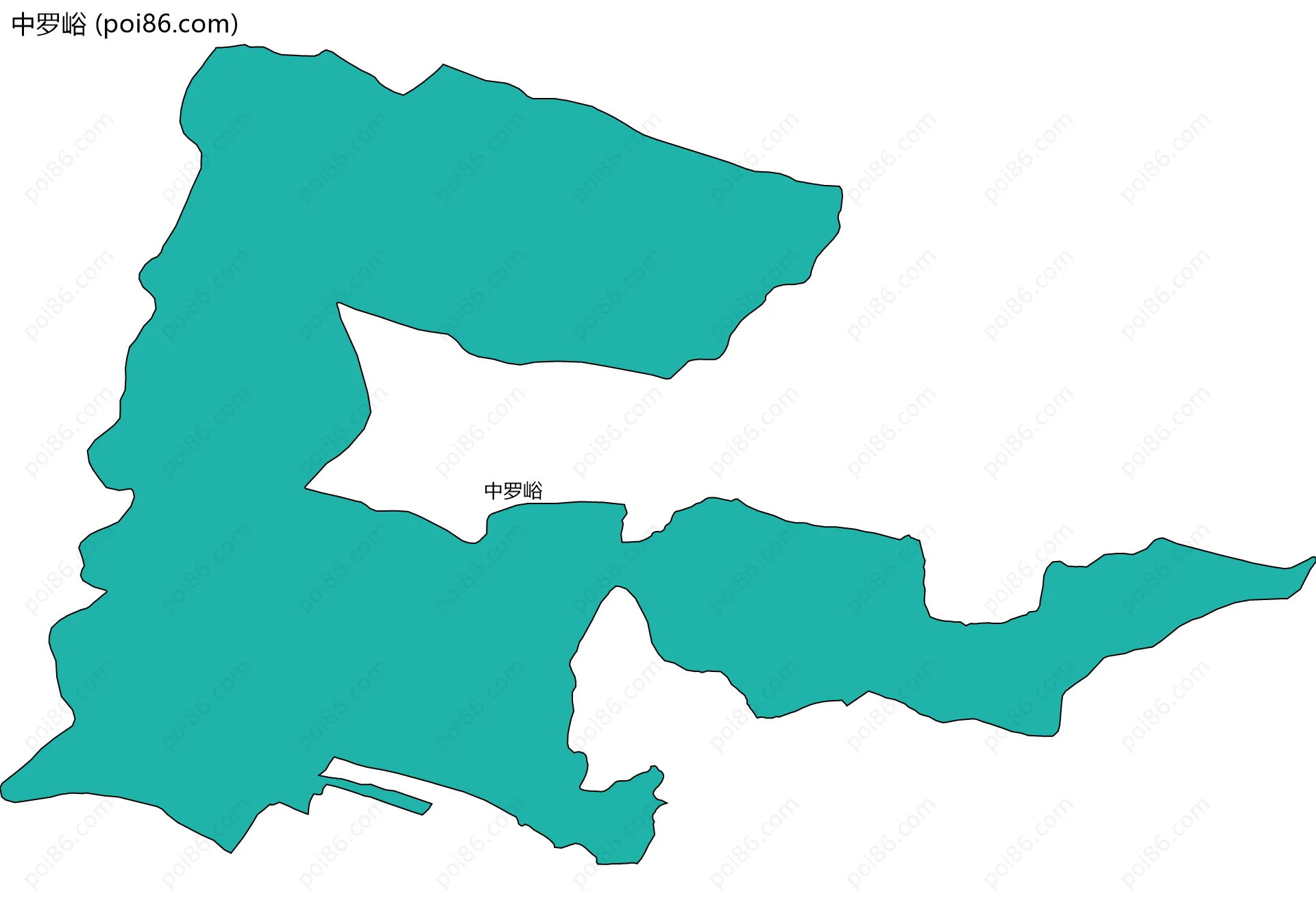 中罗峪边界地图