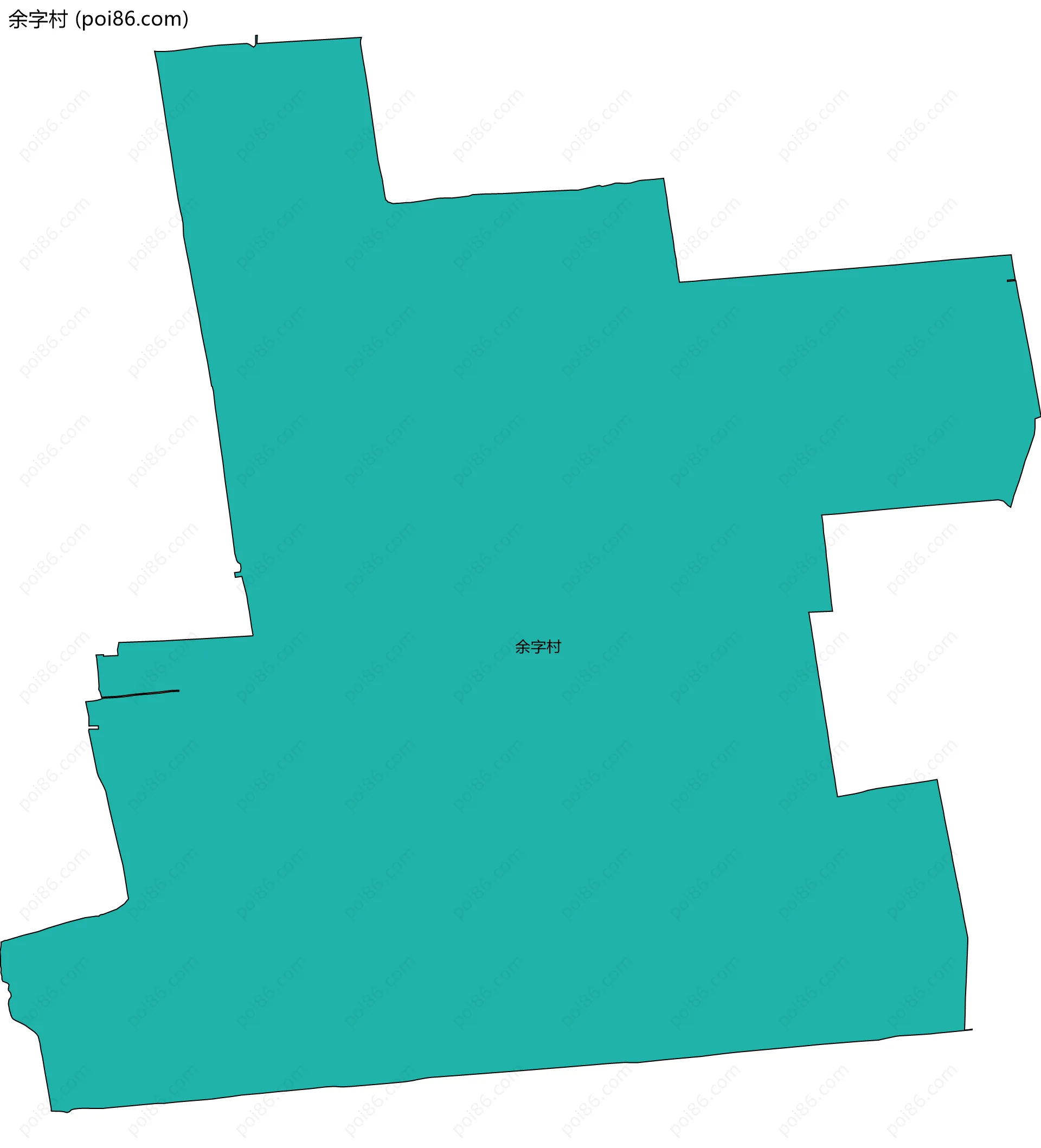 余字村边界地图
